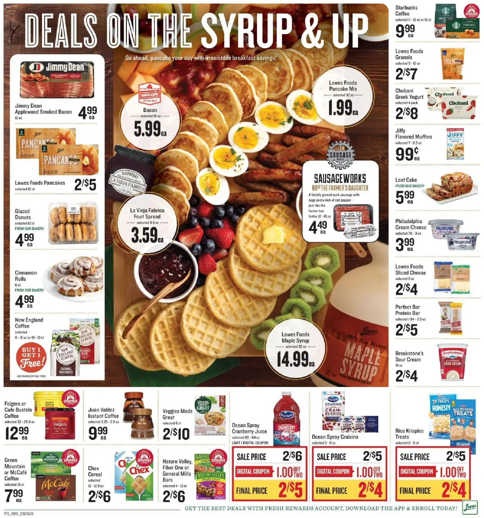 Lowes Foods Weekly Ad - GA - valid from 25.03.2026 | Page: 3 | Products: Coffee, Juice, Pork, Sausage