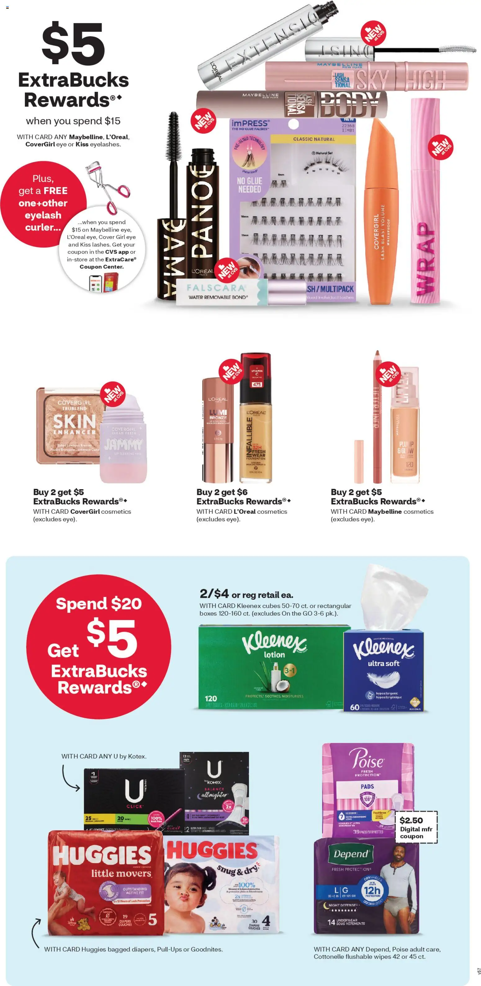 CVS Pharmacy Weekly Ad - WA - valid from 22.02.2026 | Page: 4 | Products: Foundation, Bronzer, Pads, Underwear
