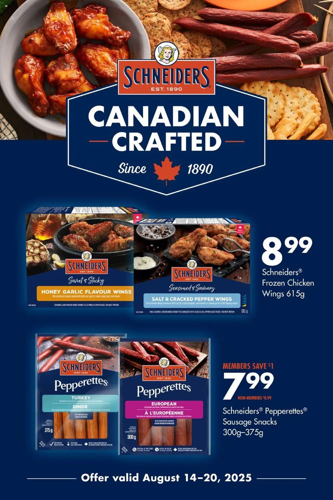 FreshCo flyer valid from 14.08.2025 | Page: 14 | Products: Chicken wings, Turkey, Chicken
