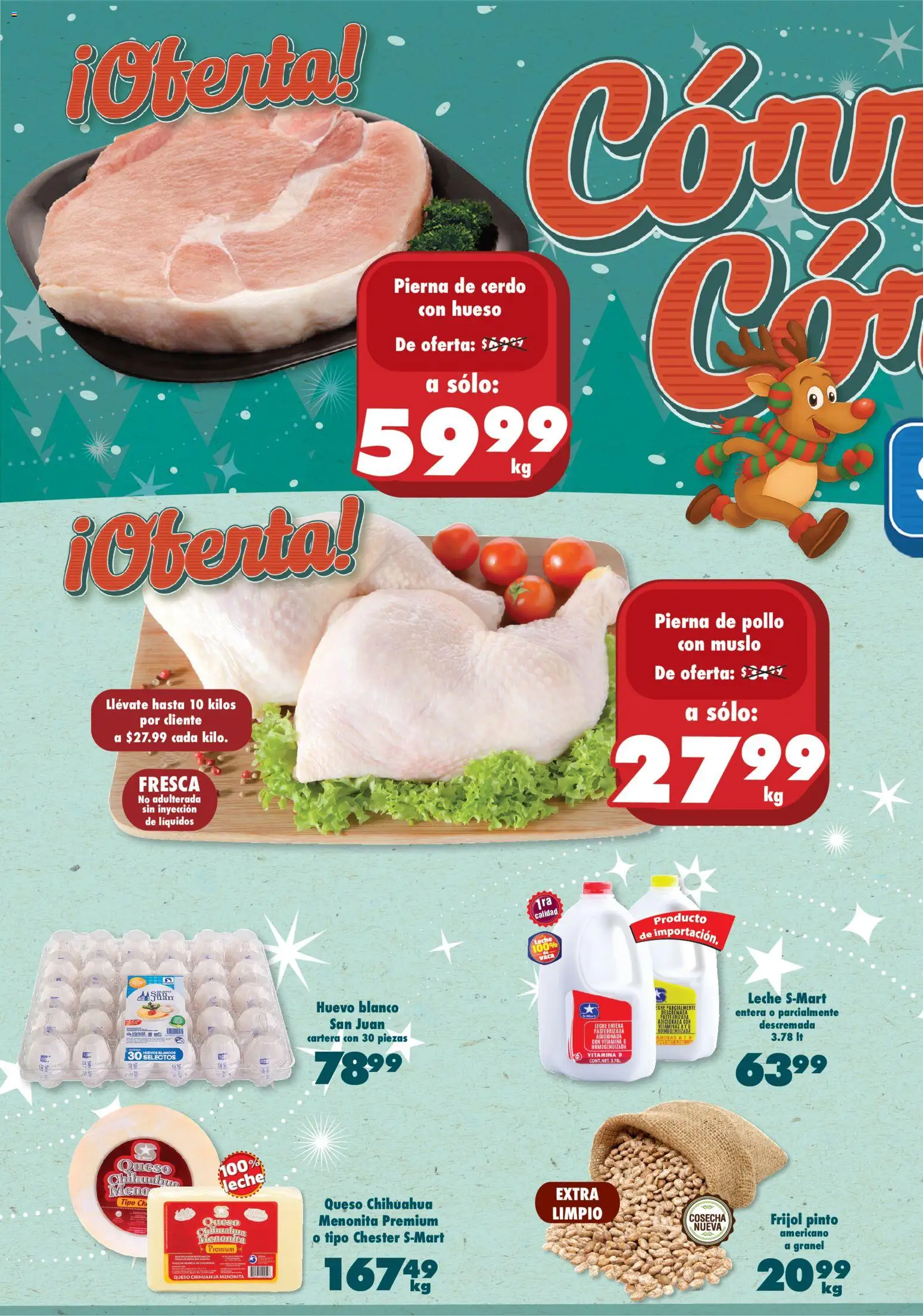 Nuevas ofertas de S-Mart válidas en toda la República Mexicana desde el 21.11.2025. ¡Encuentra las mejores ofertas en S-Mart folleto Juárez! | Página: 2 | Productos: Pollo, Huevo, Leche, Vitaminas