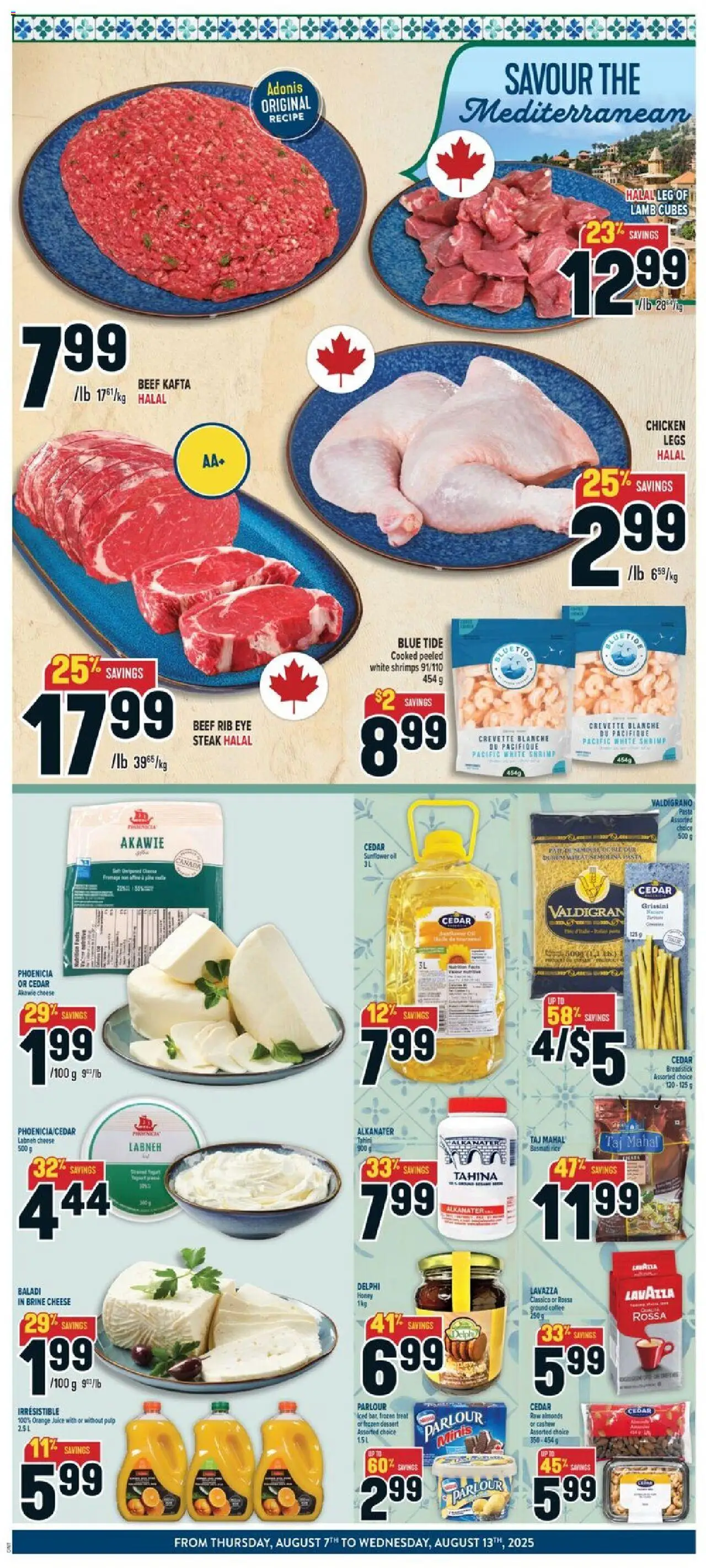 Adonis flyer valid from 07.08.2025 | Page: 2 | Products: Beef, Cheese, Coffee, Chicken