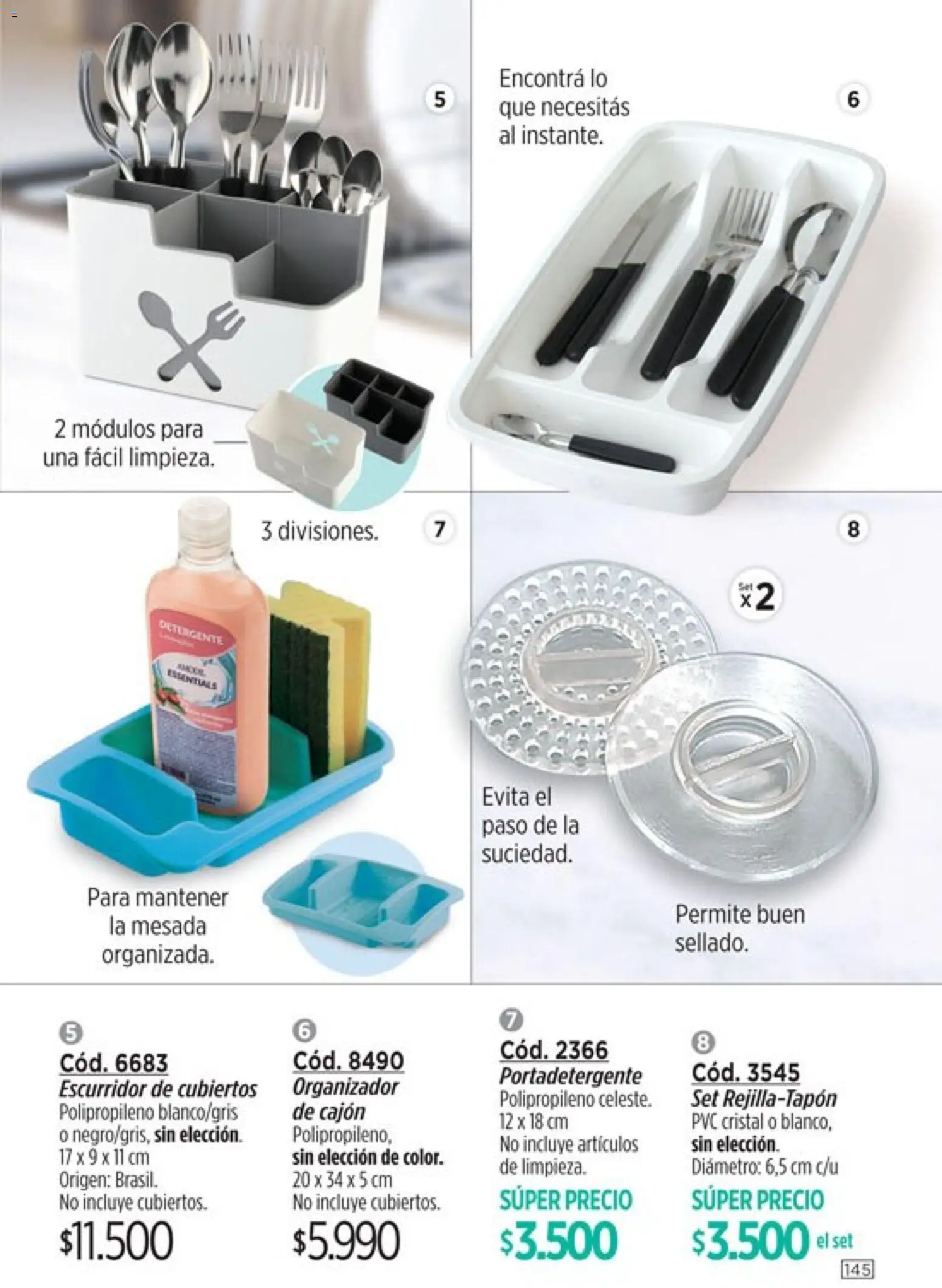modil - Campaña 7 │ válido desde el 20.03.2026 | Página: 145 | Productos: Organizador, Mesada, Escurridor