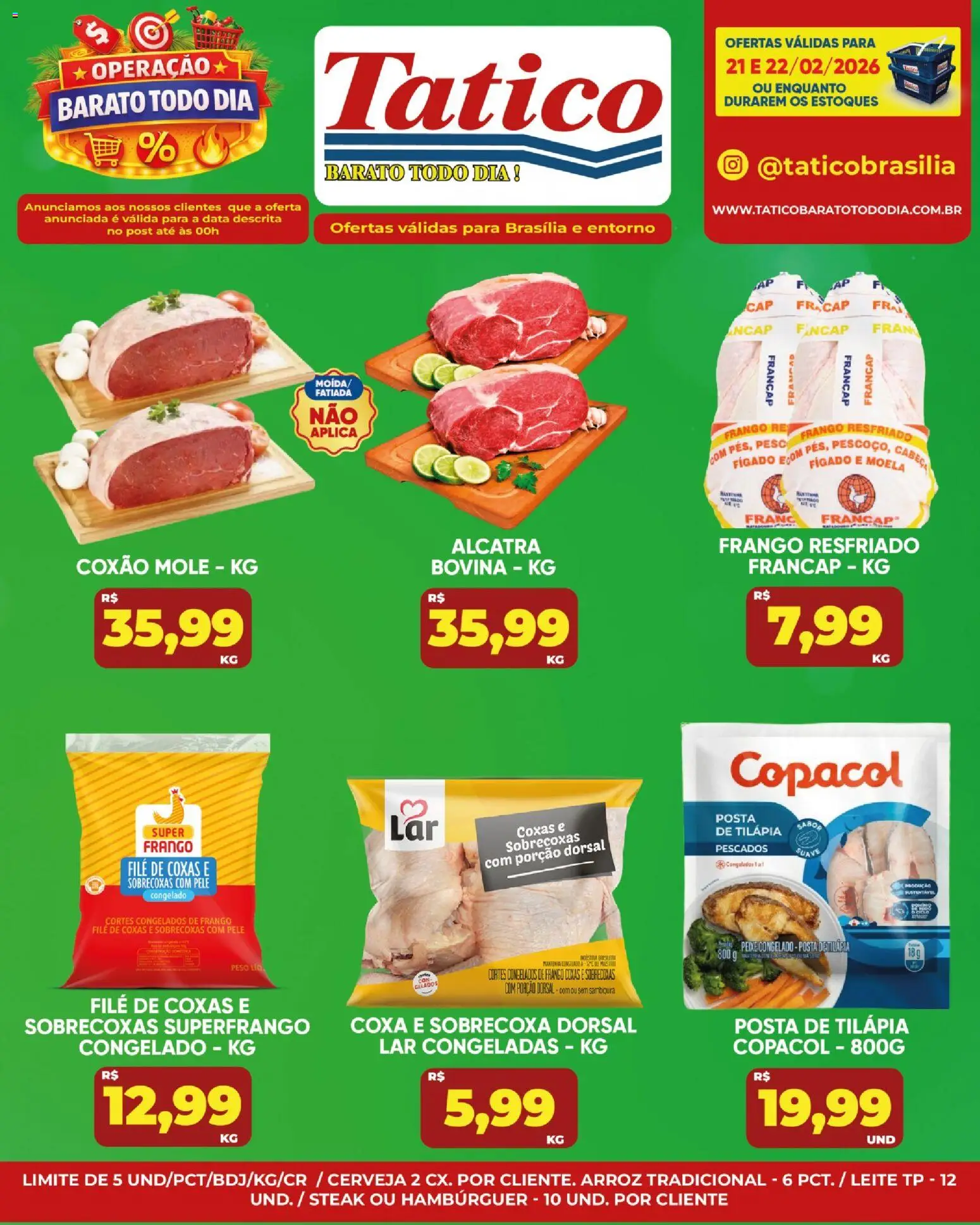 Tatico Folheto - válido de 23.02.2026 | Página: 32 | Produtos: Alcatra, Cerveja, Peixe, Hambúrguer