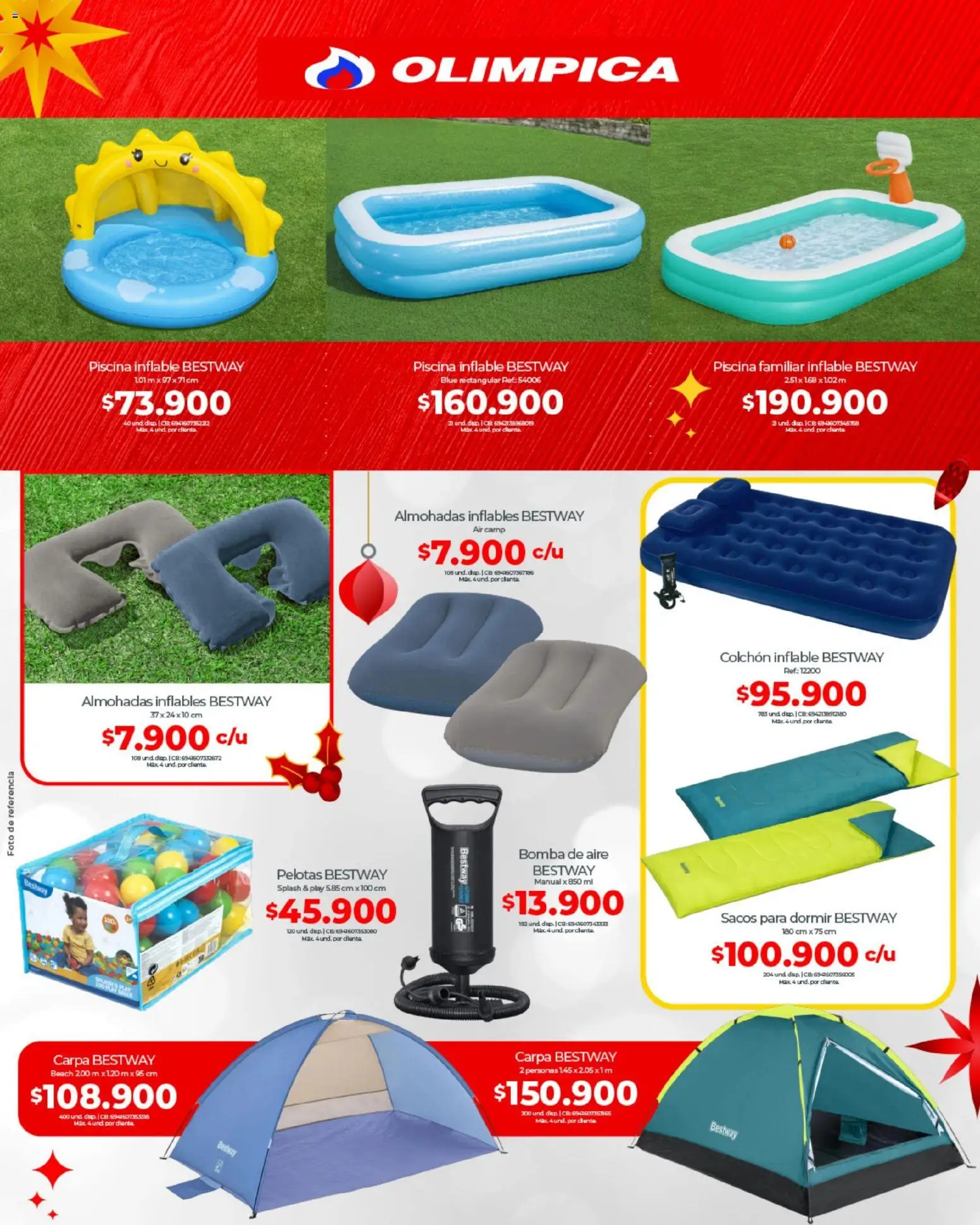 Olímpica revista - valida desde el 05.12.2025 | Página: 12 | Productos: Piscina, Colchón, Carpa, Colchón inflable