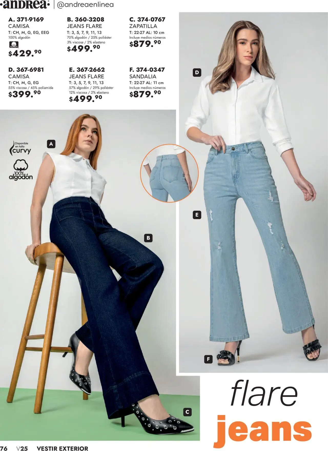 Nuevas ofertas de Andrea válidas en toda la República Mexicana desde el 25.05.2025. ¡Encuentra las mejores ofertas en Andrea - Catálogo Vestir Exterior! | Página: 76 | Productos: Camisa, Algodón