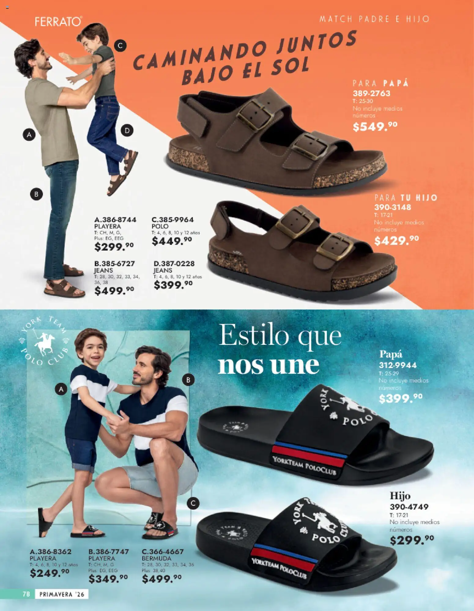 Nuevas ofertas de Andrea válidas en toda la República Mexicana desde el 25.01.2026. ¡Encuentra las mejores ofertas en Andrea catálogo Calzado Caballero! | Página: 78 | Productos: Papa, Playera, Bermuda