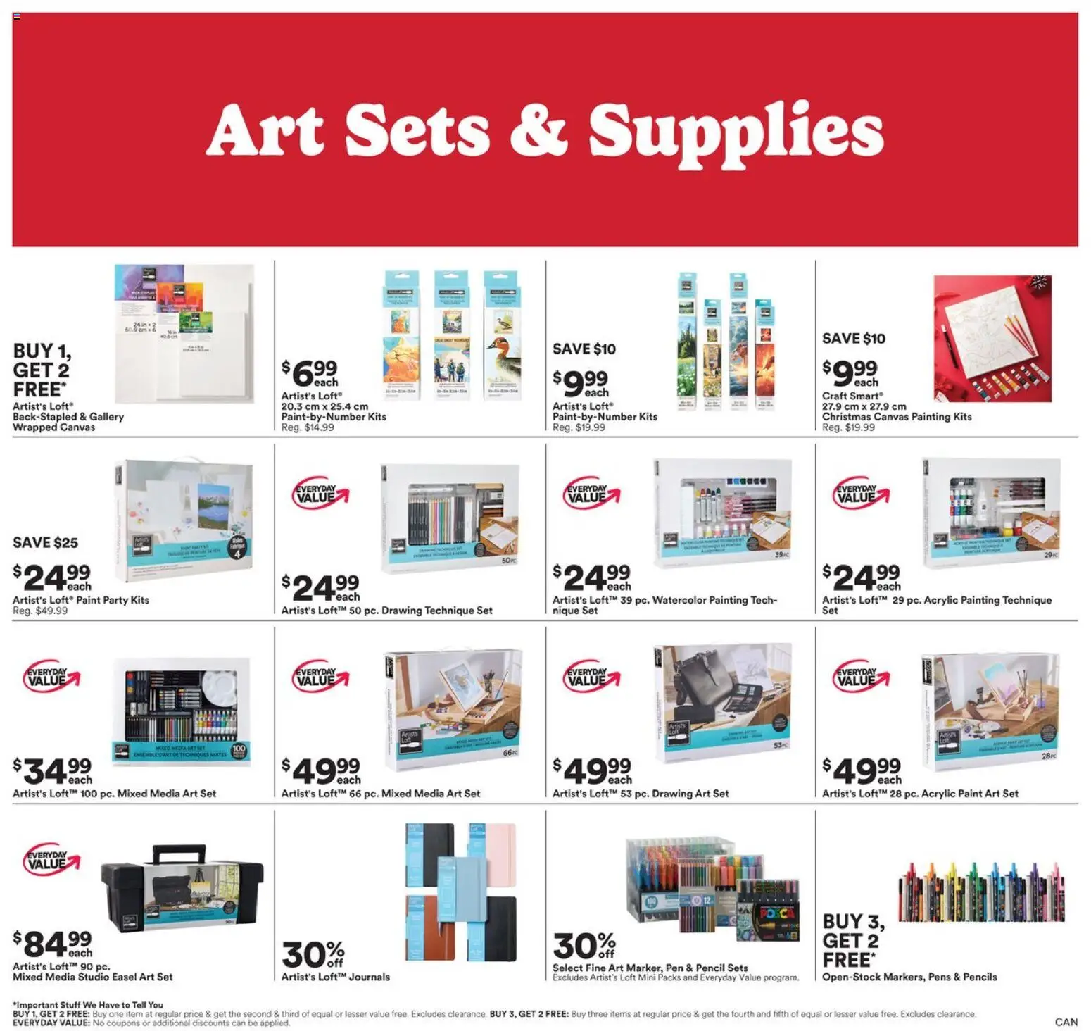 Michaels Black Friday - valid from 21.11.2025 | Page: 6 | Products: Easel, Canvas, Pen, Watercolor