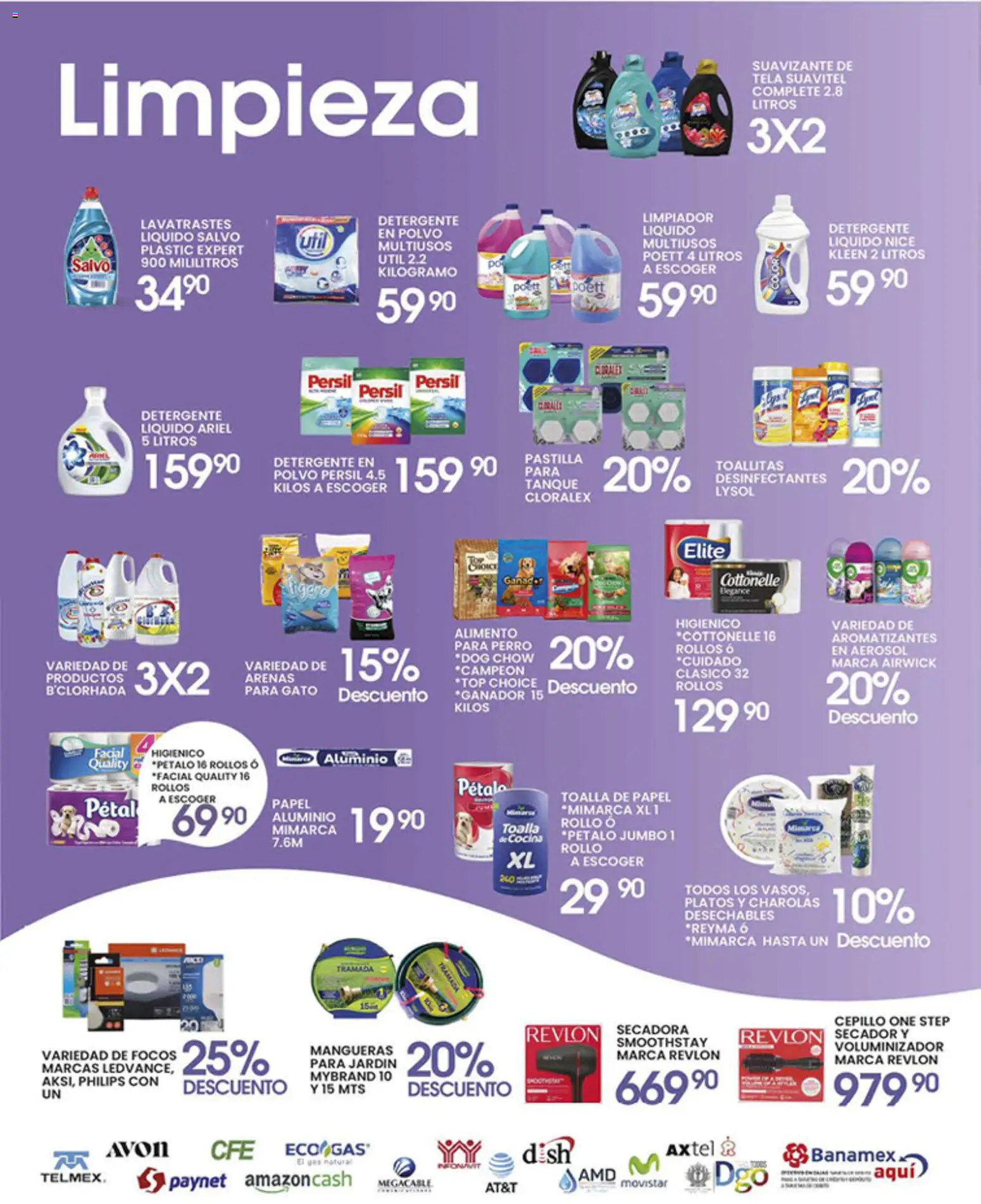 Nuevas ofertas de Alsuper válidas en toda la República Mexicana desde el 07.04.2026. ¡Encuentra las mejores ofertas en Alsuper folleto Durango! | Página: 5 | Productos: Secadora, Cepillo, Toalla, Bowl