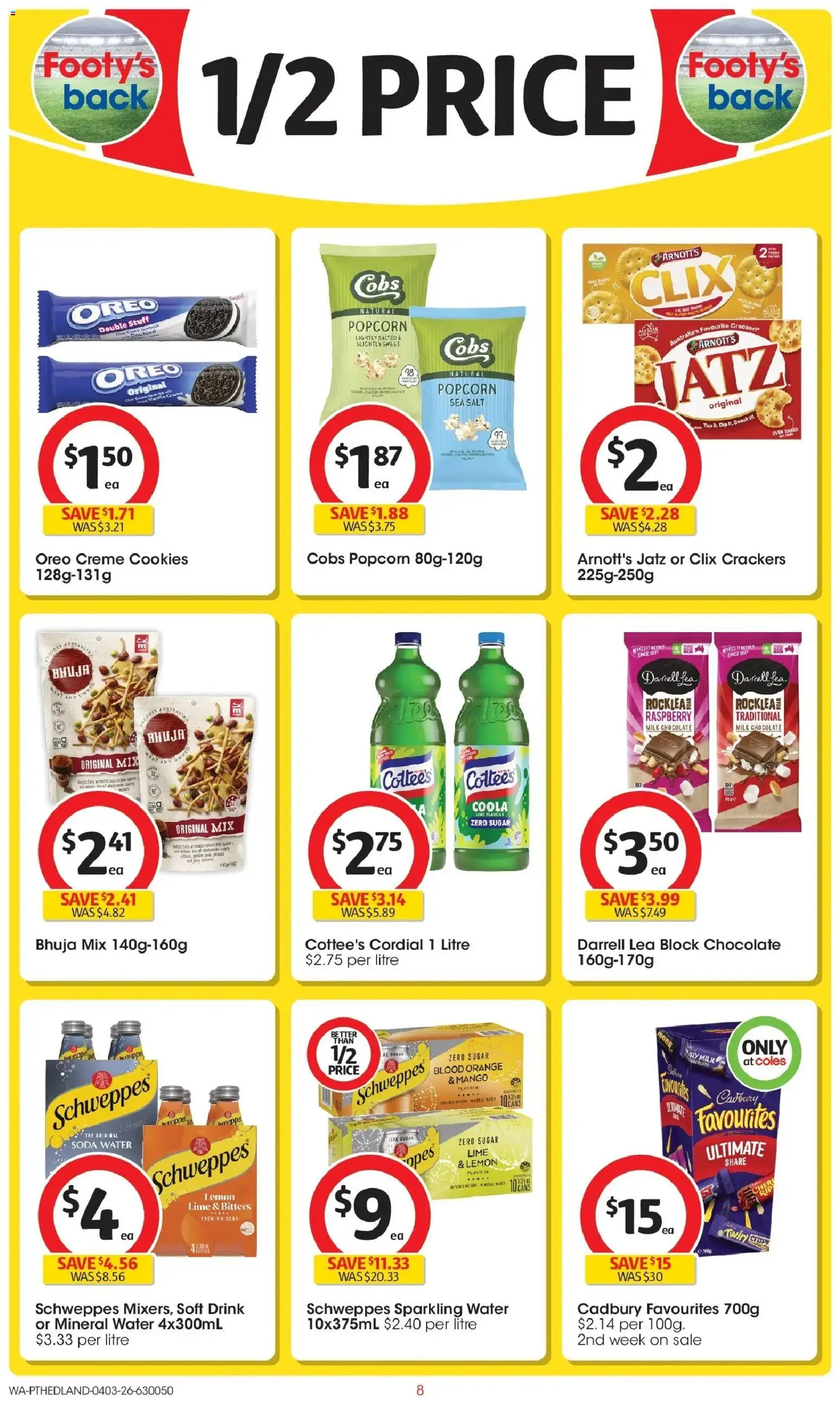 Coles catalogue - valid from 04.03.2026 | Page: 8 | Products: Milk, Water, Salt, Mango