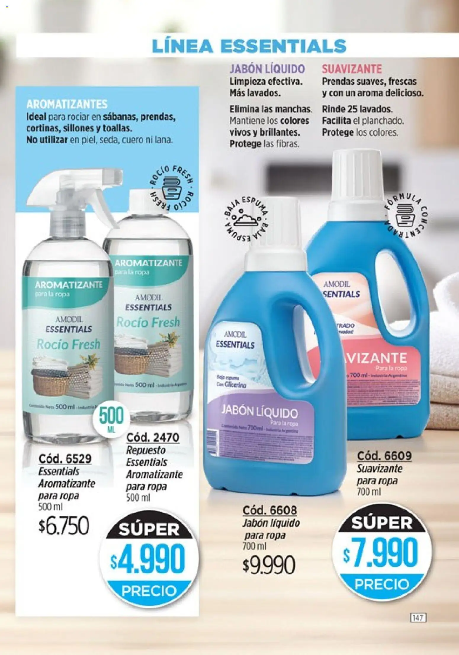 Amodil - Campaña 8 │ válido desde el 08.04.2026 | Página: 147 | Productos: Jabón líquido, Jabón, Ropa, Suavizante