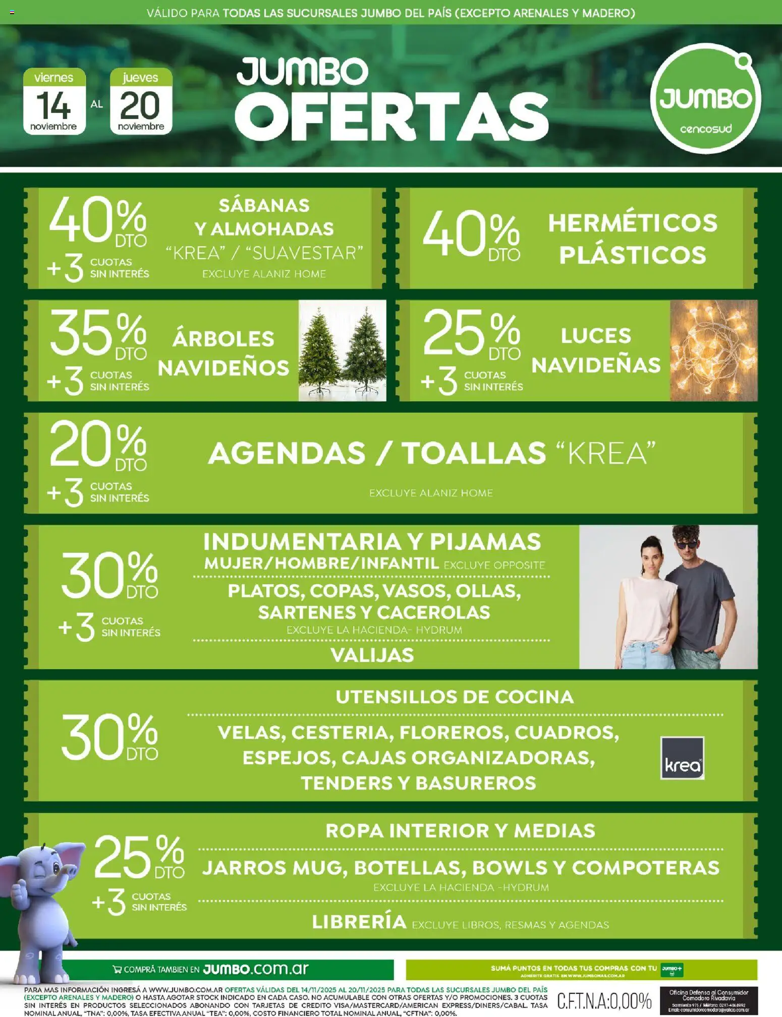 Jumbo - Oferta | Electro y Hogar │ válido desde el 14.11.2025 | Página: 2 | Productos: Sabanas, Toallas, Ropa, Medias