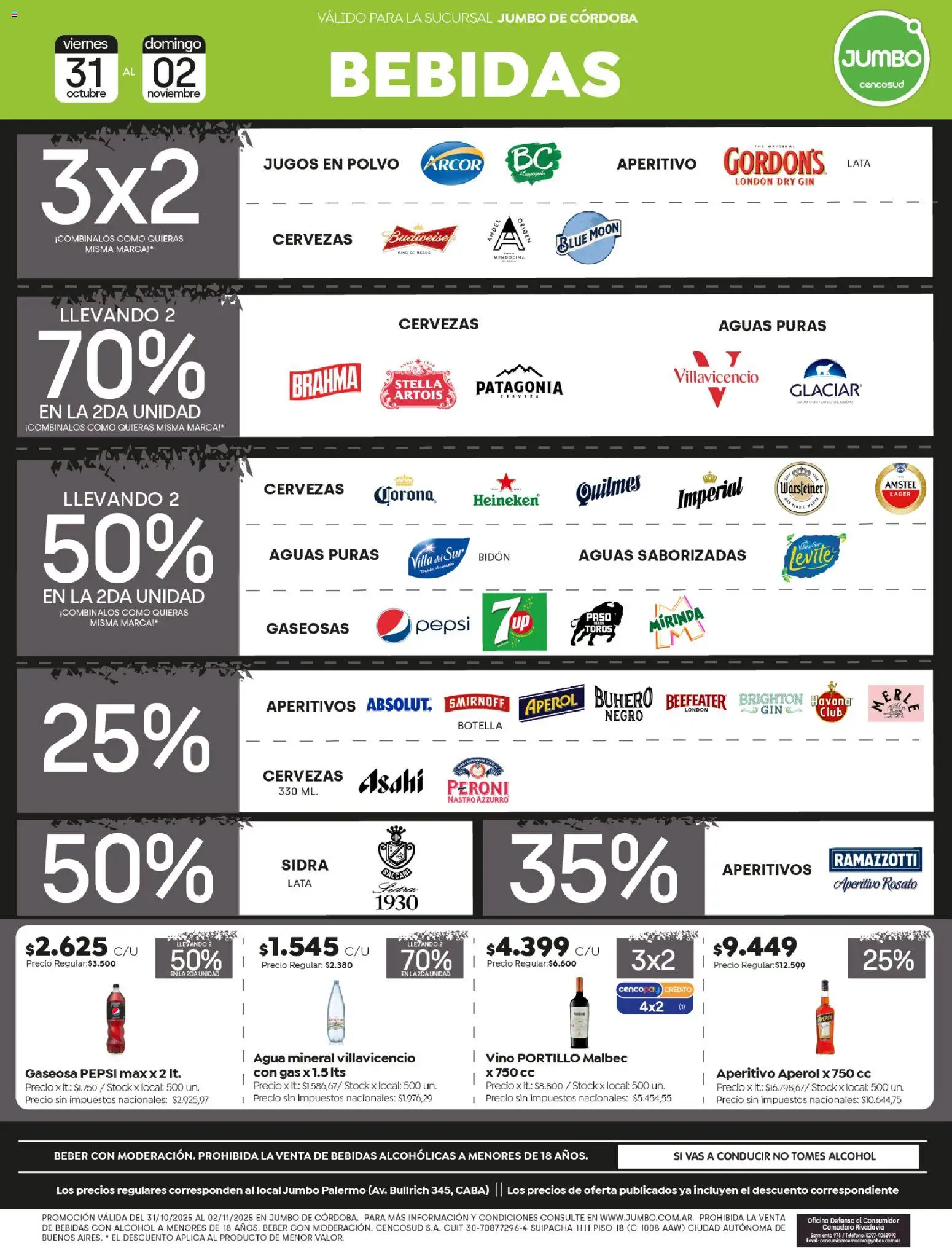 Jumbo - Ofertas Extremo | Córdoba │ válido desde el 31.10.2025 | Página: 5 | Productos: Botella, Bidón, Gaseosa, Vino