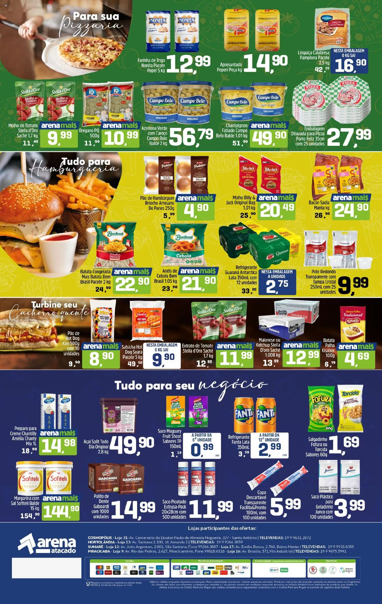 Arena Atacado Folheto - válido de 08.04.2026 | Página: 2 | Produtos: Hambúrguer, Orégano, Champignon, Margarina