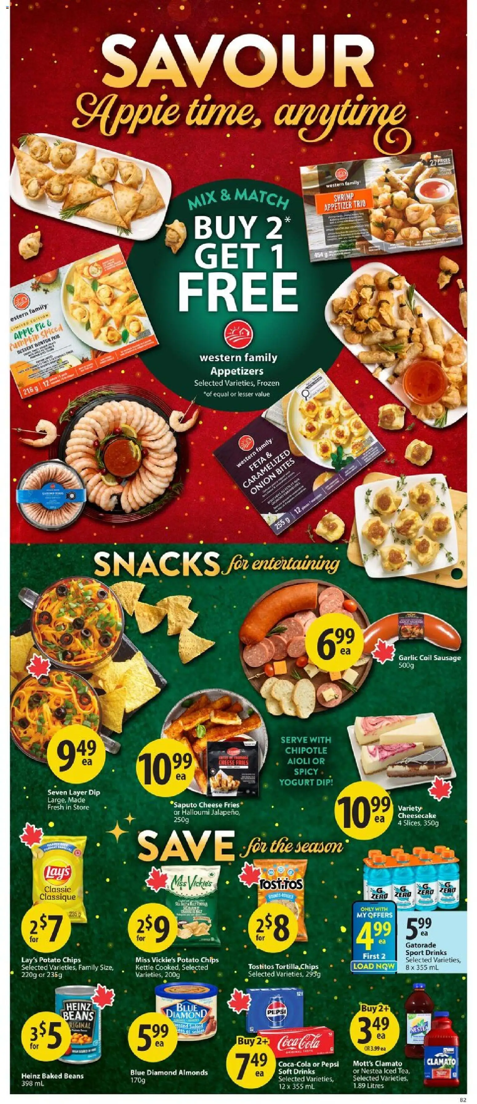 Save on foods flyer valid from 13.11.2025 | Page: 3 | Products: Chips, Kettle, Yogurt, Pumpkin