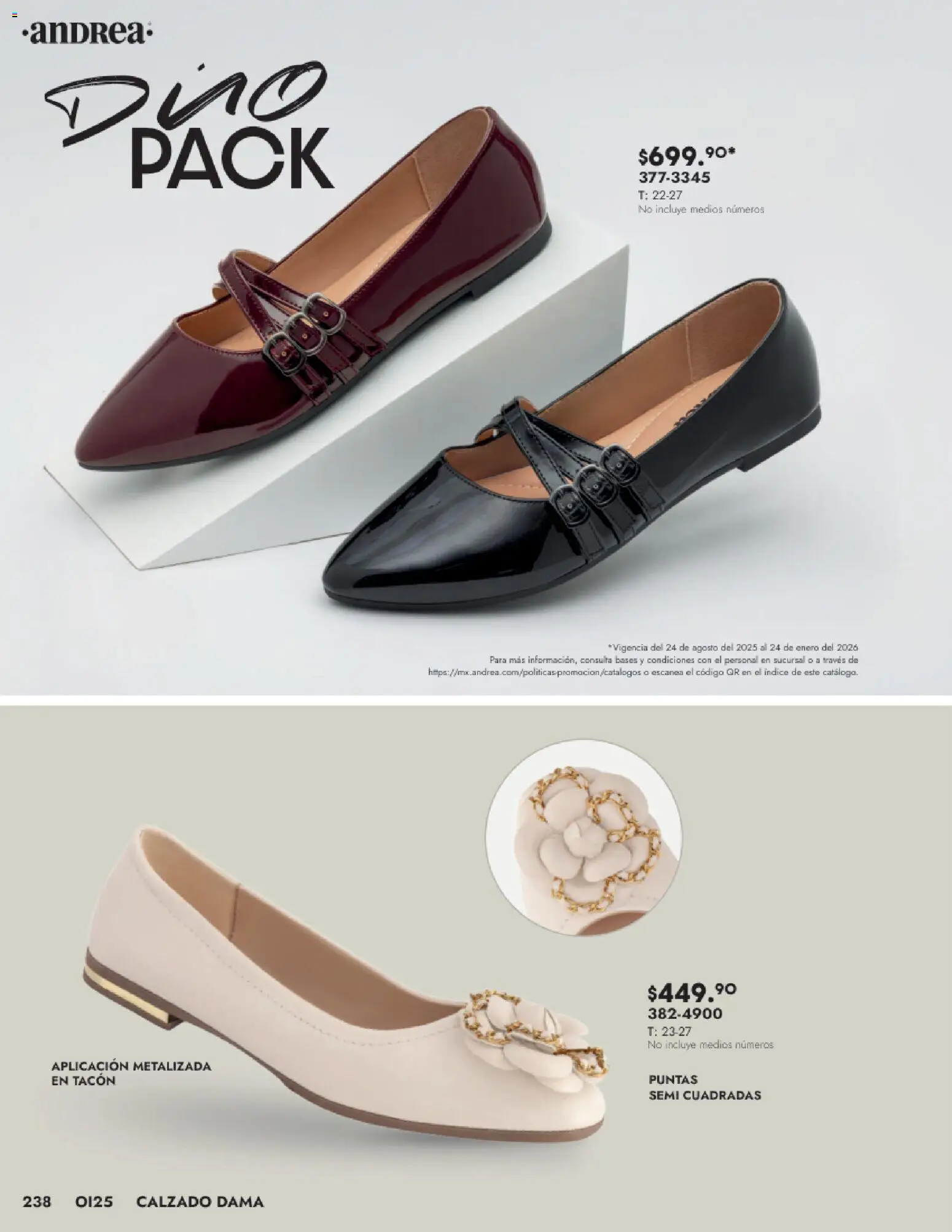 Nuevas ofertas de Andrea válidas en toda la República Mexicana desde el 24.08.2025. ¡Encuentra las mejores ofertas en Andrea - Catálogo Calzado Dama! | Página: 238