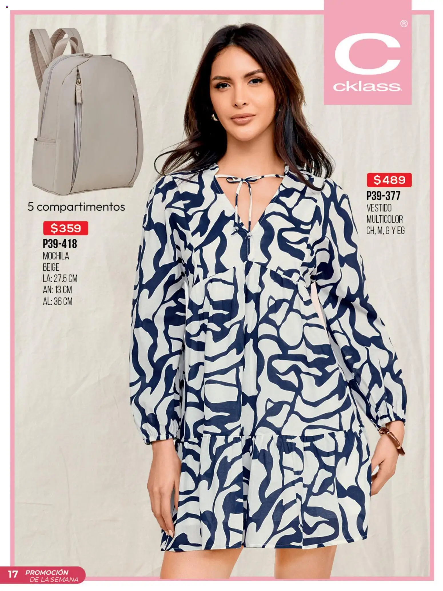 Nuevas ofertas de Cklass válidas en toda la República Mexicana desde el 30.03.2026. ¡Encuentra las mejores ofertas en Cklass catálogo Promo semanal! | Página: 18 | Productos: Mochila, Vestido