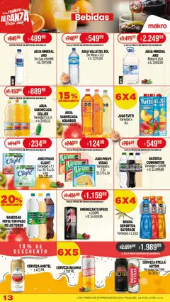 Vista previa Makro ofertas válido desde el 04.11.2025 | Página: 13 | Productos: Mesa, Durazno, Gaseosa, Agua