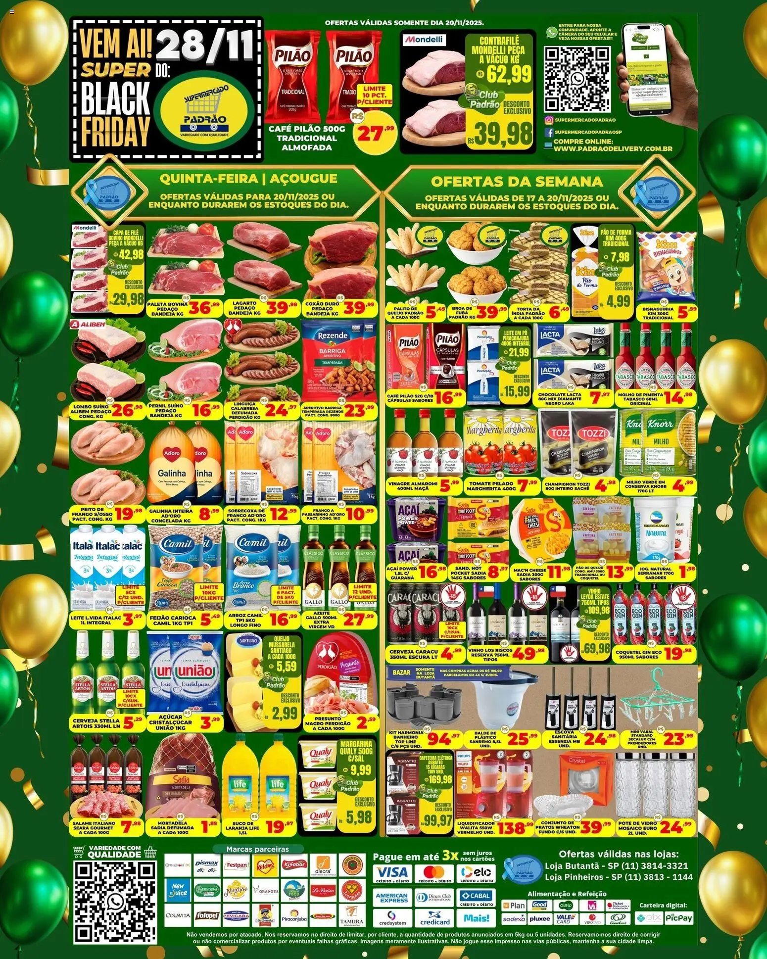 Supermercado Padrão Folheto - válido de 17.11.2025 | Página: 2 | Produtos: Feijão, Escova, Café, Chocolate