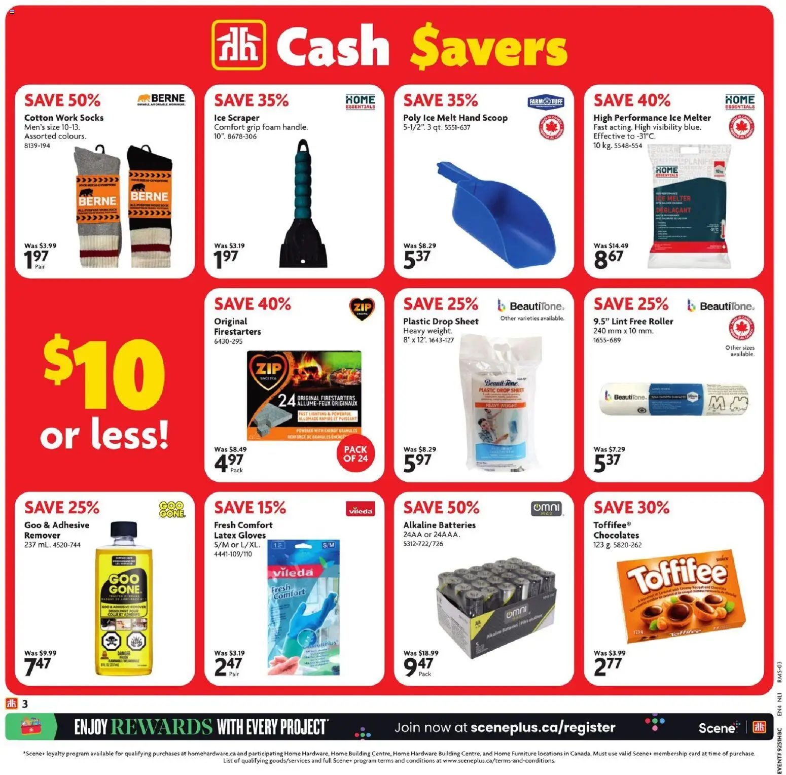 Home Hardware flyer valid from 18.12.2025 | Page: 4 | Products: Gloves, Socks