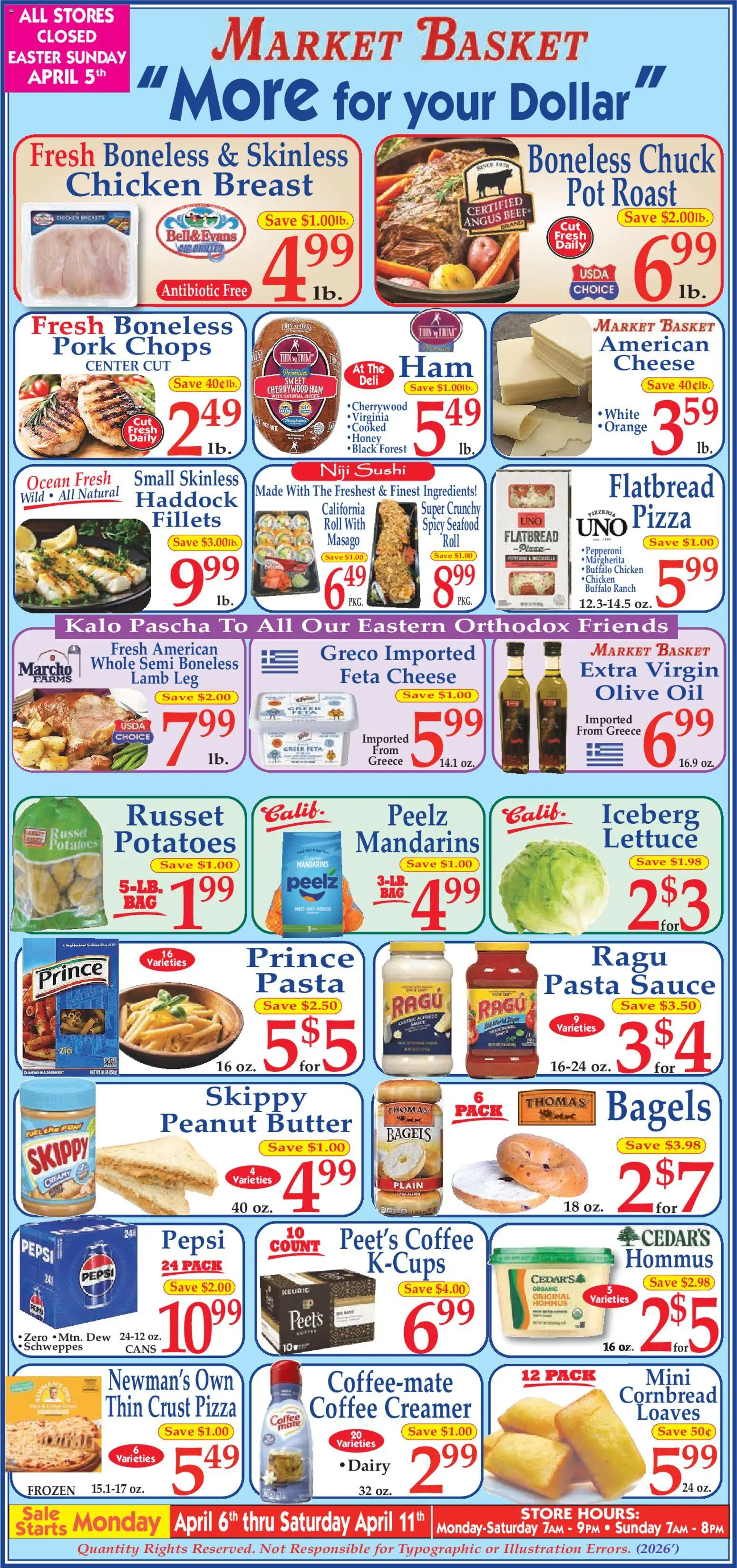 Market Basket Ad - valid from 05.04.2026 | Page: 1 | Products: Mandarins, Lettuce, Trim, Basket