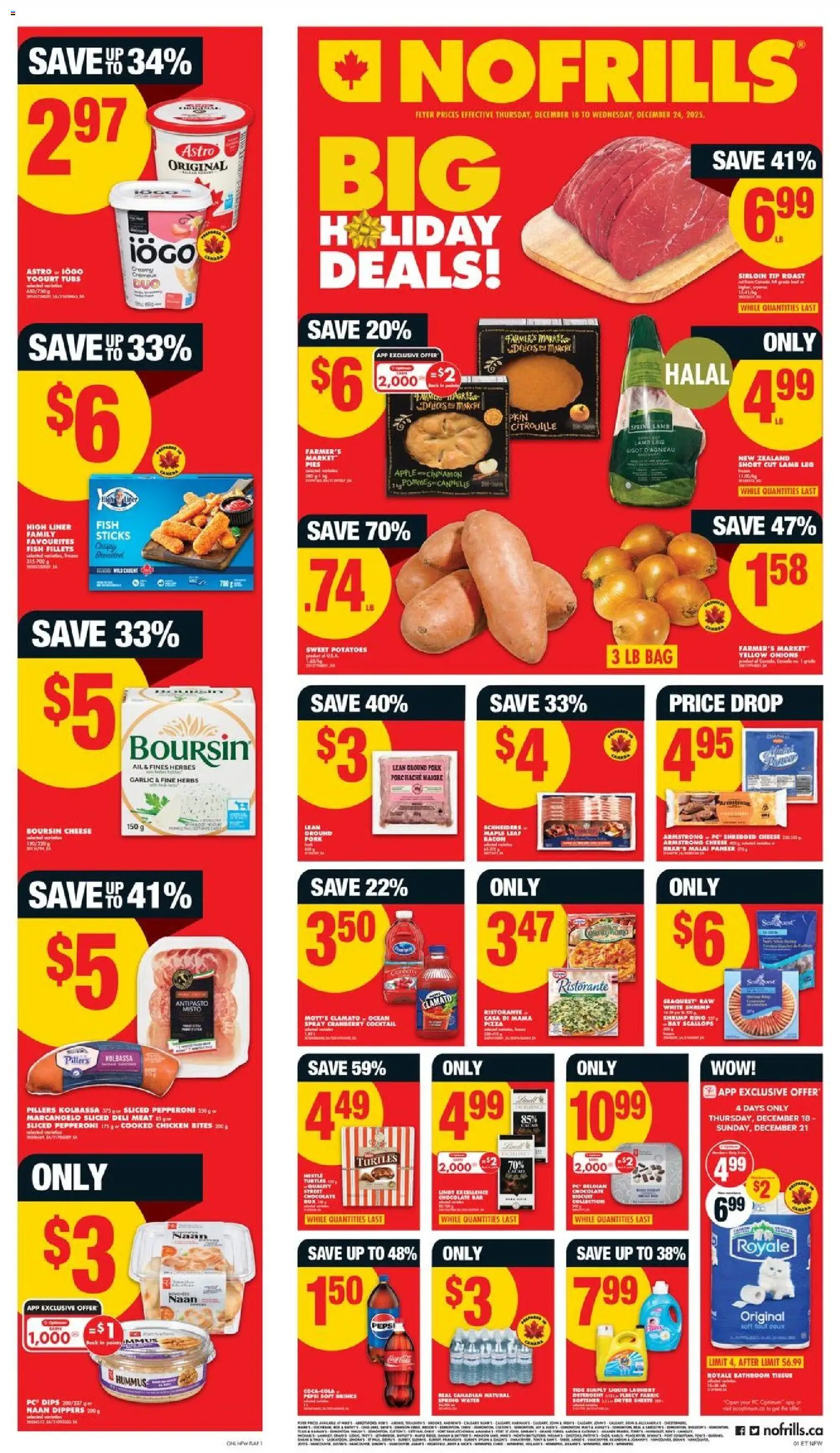 No Frills flyer valid from 18.12.2025 | Page: 1 | Products: Bag, Dryer, Detergent, Box