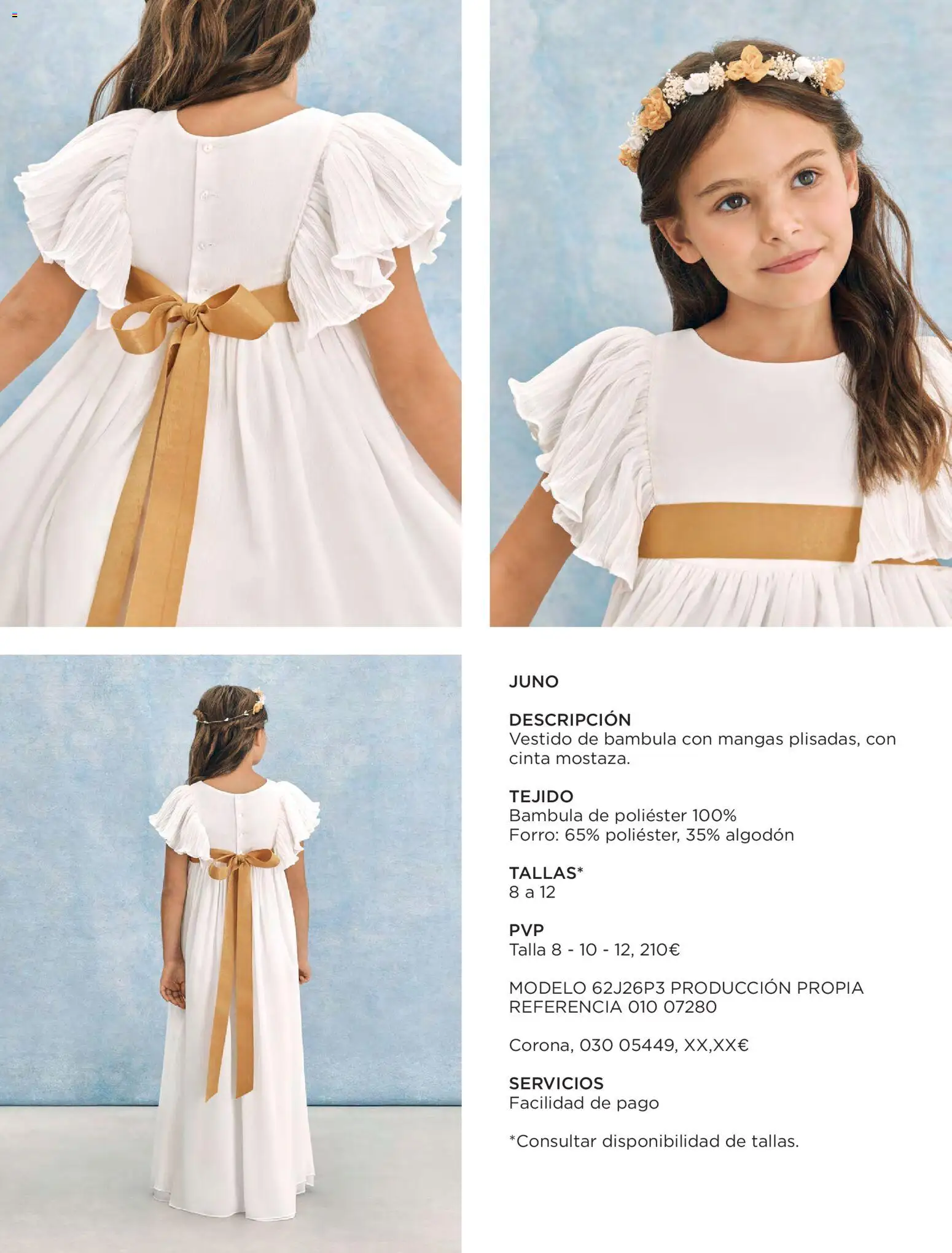 Nuevas ofertas de El Corte Inglés válidas en toda la República Mexicana desde el 20.11.2025. ¡Encuentra las mejores ofertas en El Corte Inglés catálogo Comuniones 2026! | Página: 48 | Productos: Algodón, Cinta, Vestido