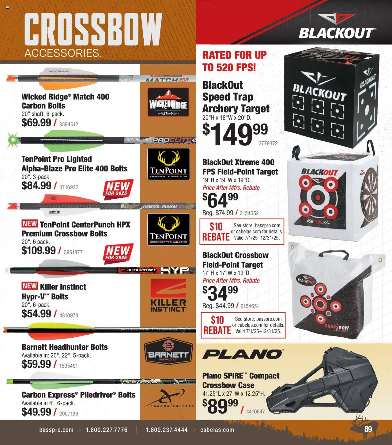 Cabela's Archery 25 - valid from 15.07.2025 | Page: 89 | Products: Bolts, Crossbow, Case, Archery