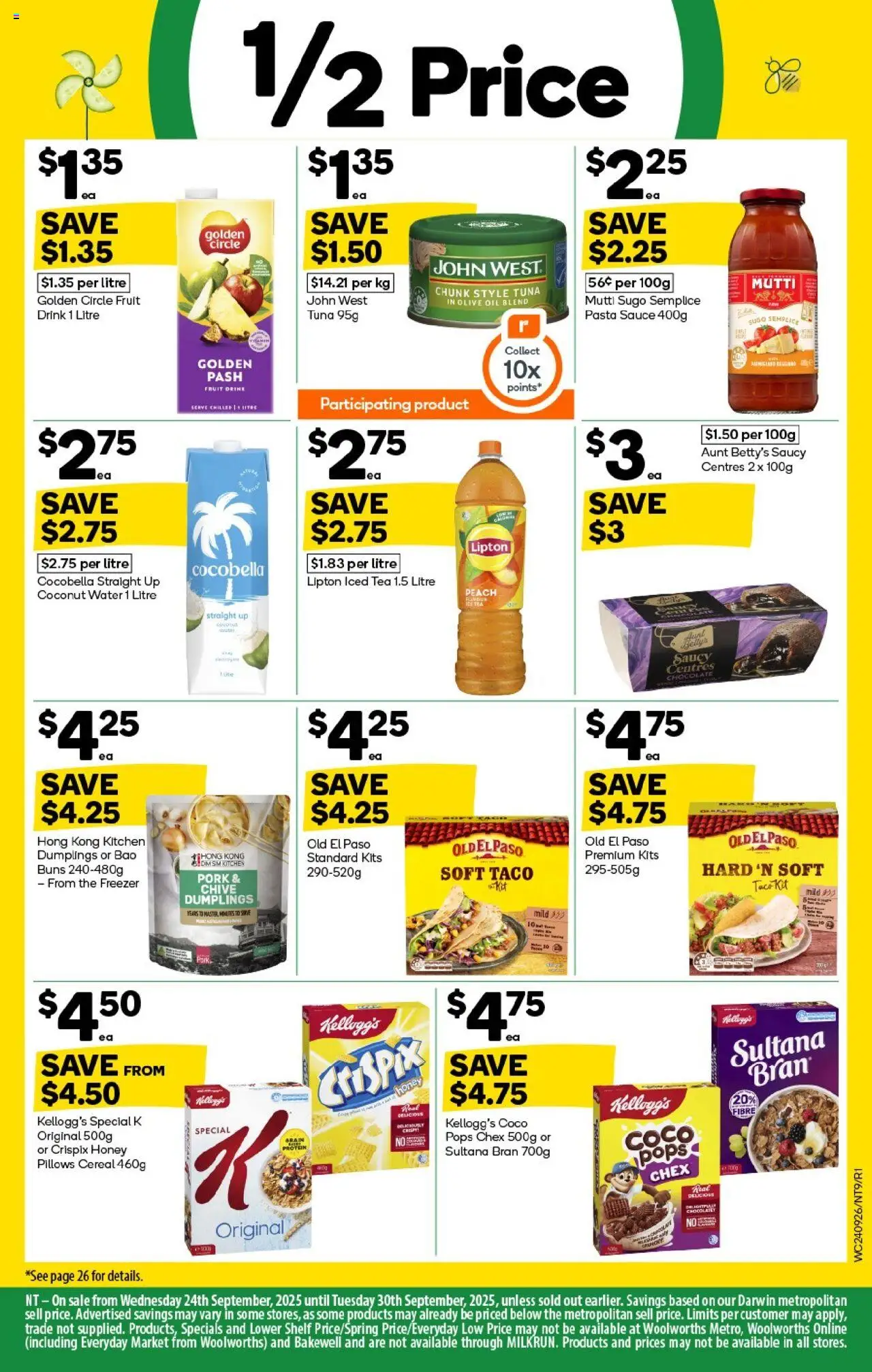 Woolworths catalogue - valid from 24.09.2025 | Page: 9 | Products: Oil, Cereal, Water, Freezer