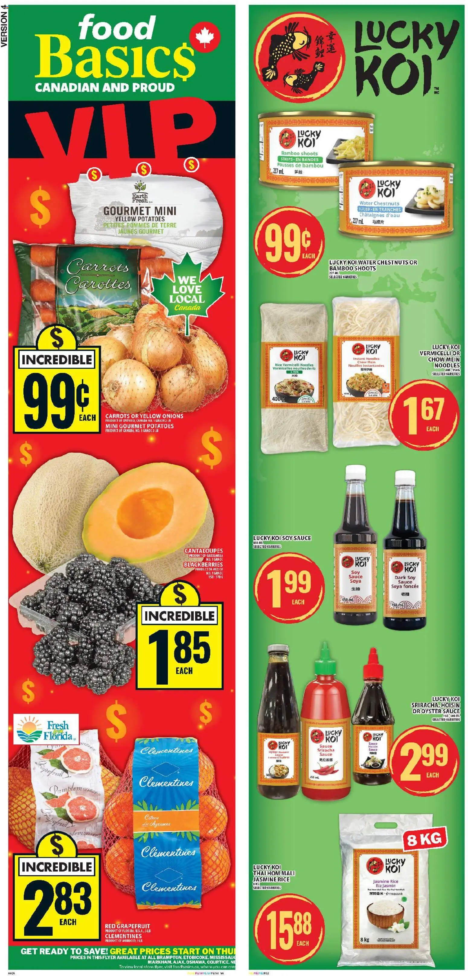 Food Basics flyer valid from 08.01.2026 | Page: 2 | Products: Rice, Noodles, Potatoes