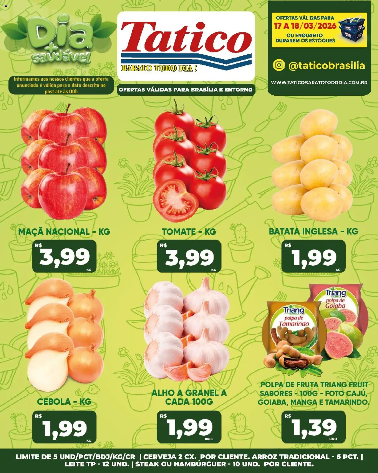 Tatico Folheto - válido de 17.03.2026 | Página: 25 | Produtos: Alho, Leite, Arroz, Batata