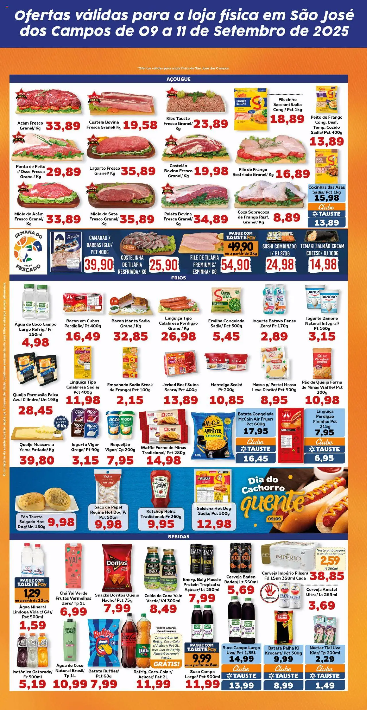 Tauste Folheto - válido de 09.09.2025 | Página: 4 | Produtos: Forno, Queijo, Cerveja, Mussarela