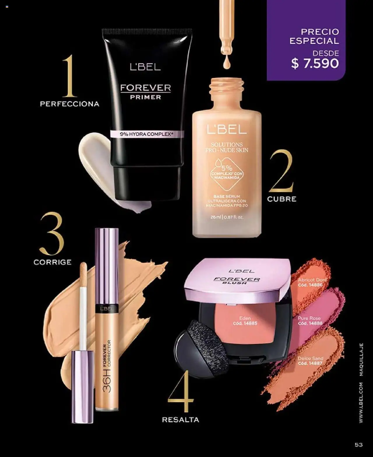 Catálogo L'Bel Campaña 16 │ válido desde el 24.09.2025 | Página: 53 | Productos: Maquillaje, Corrector, Base, Serum