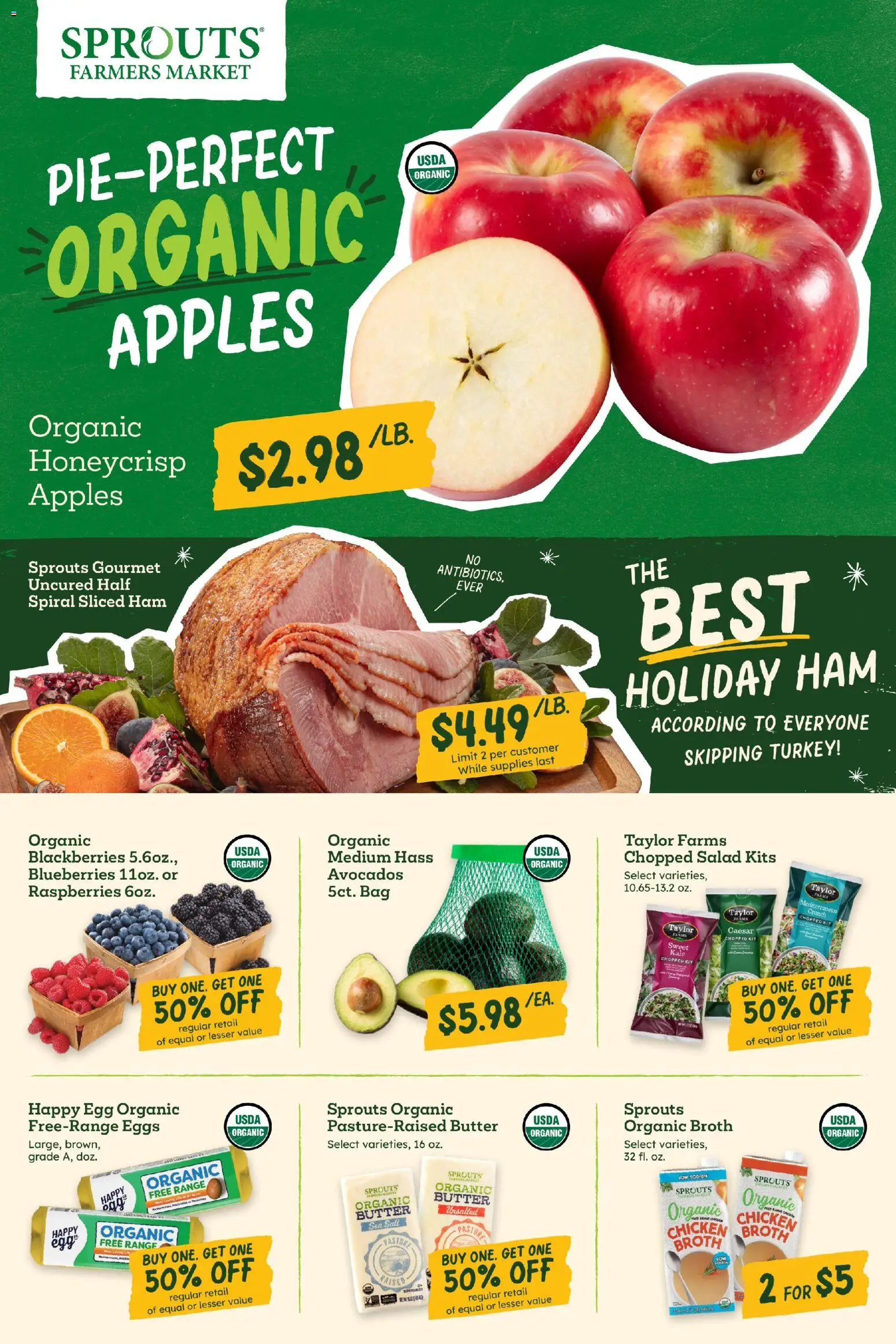 Sprouts Weekly Ad - valid from 10.12.2025 | Page: 2 | Products: Kale, Butter, Salad, Bag