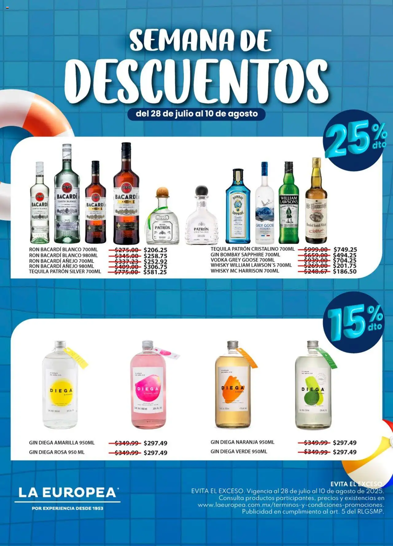 Nuevas ofertas de La Europea válidas en toda la República Mexicana desde el 28.07.2025. ¡Encuentra las mejores ofertas en La Europea - Catálogo Descuentos de Verano! | Página: 1 | Productos: Gin, Tequila, Vodka, Whisky