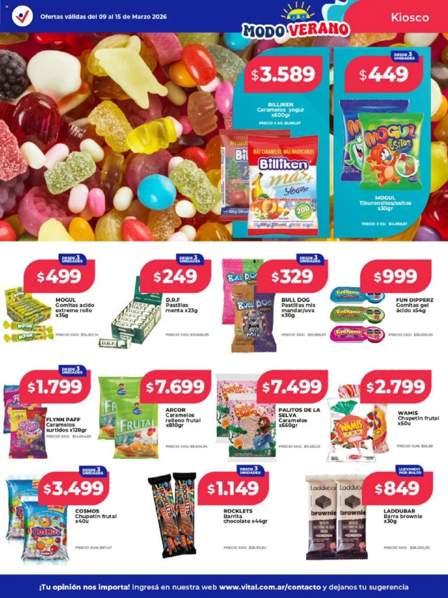 Vital ofertas │ válido desde el 09.03.2026 | Página: 15 | Productos: Gomitas, Yogur, Chocolate