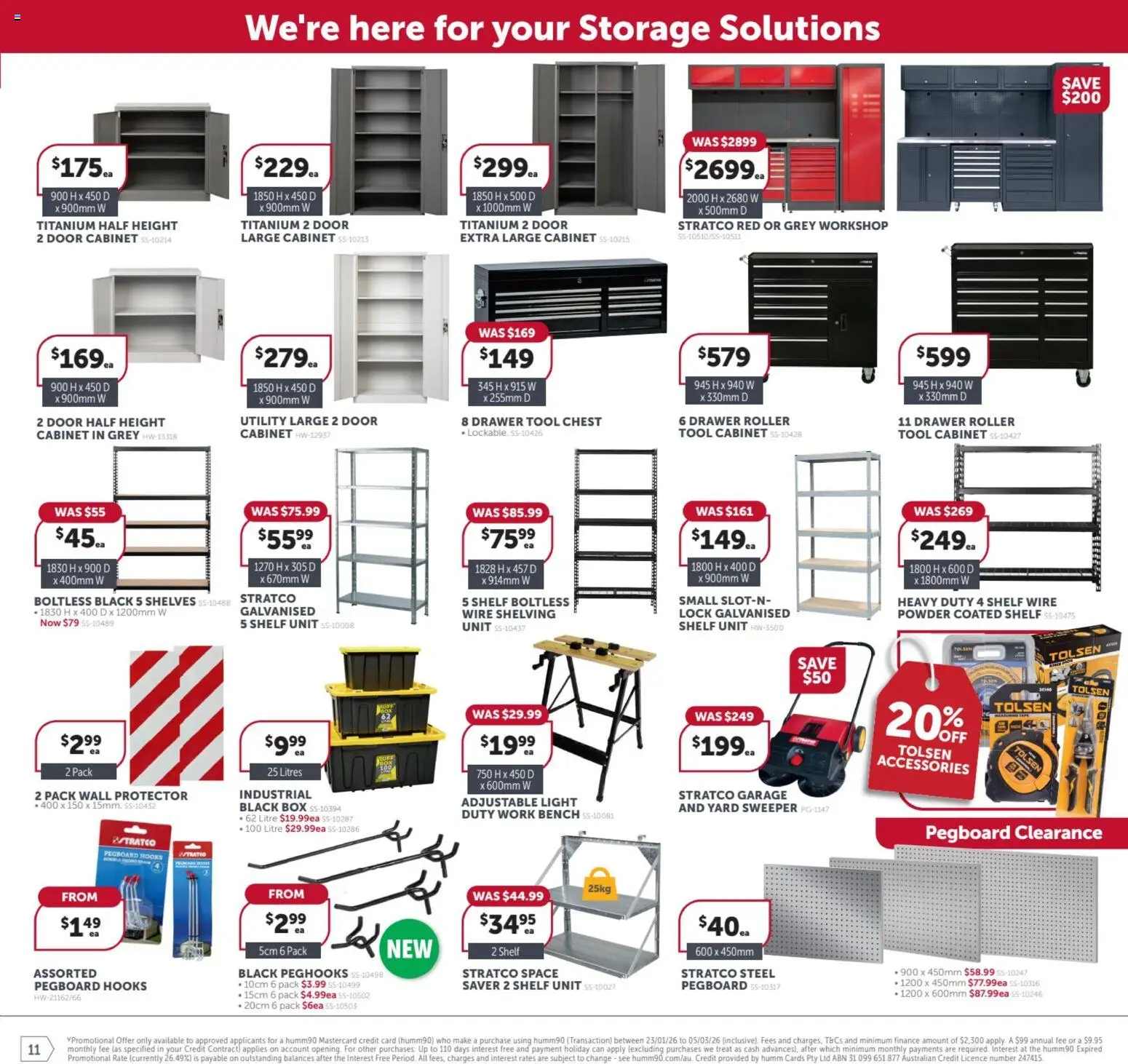 Stratco catalogue - valid from 23.01.2026 | Page: 11 | Products: Cabinet, Shelf, Door, Light
