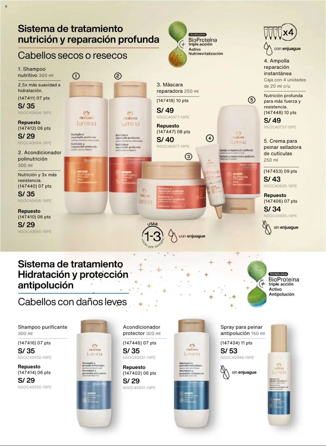 Catálogo Natura válido desde 03.10.2025 | Página: 146 | Productos: Máscara, Shampoo, Acondicionador, Crema