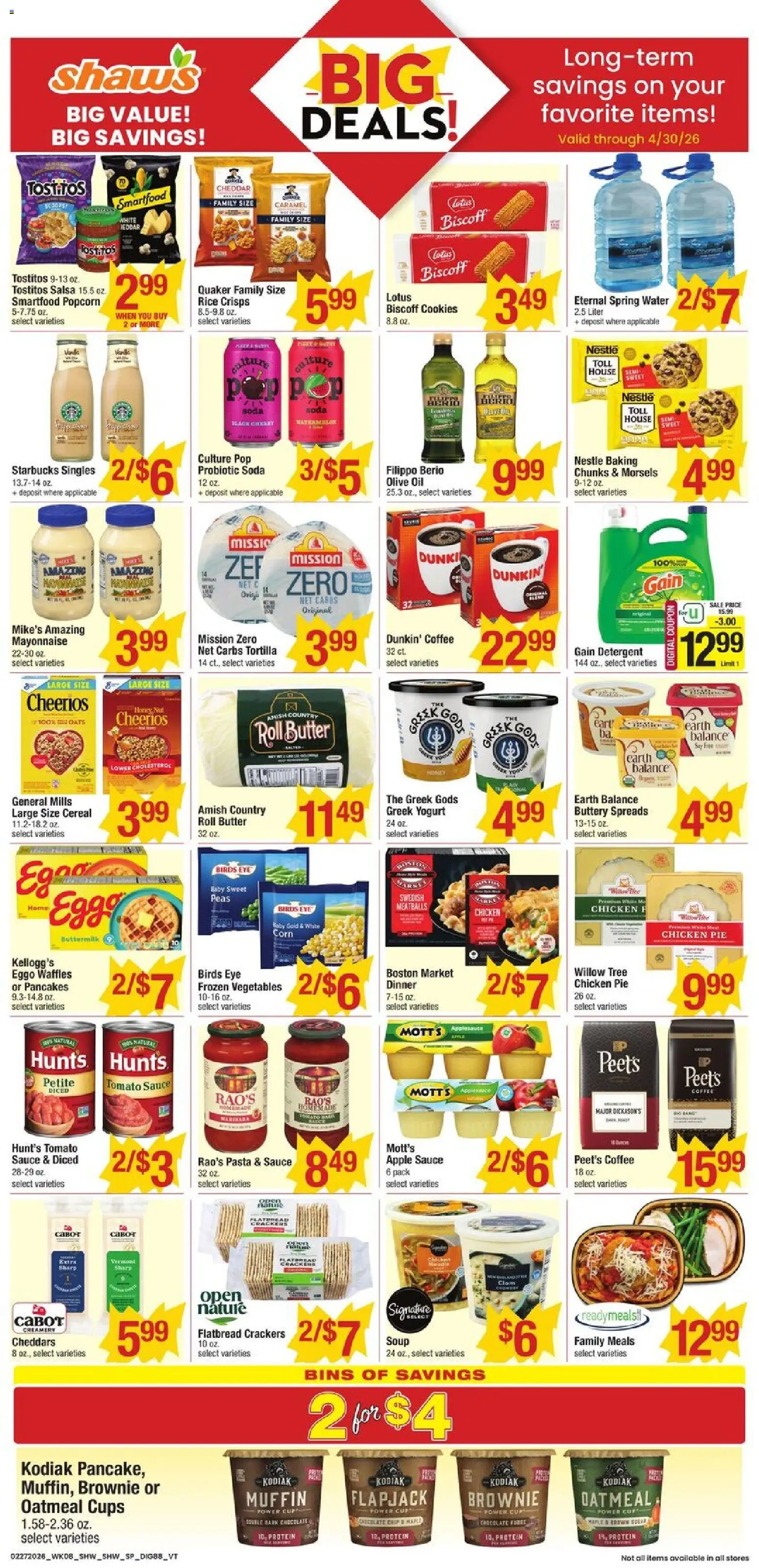 Shaw's Weekly Ad - VT - valid from 27.02.2026 | Page: 6 | Products: Hoodie, Cookies, Mayonnaise, Chocolate Chip