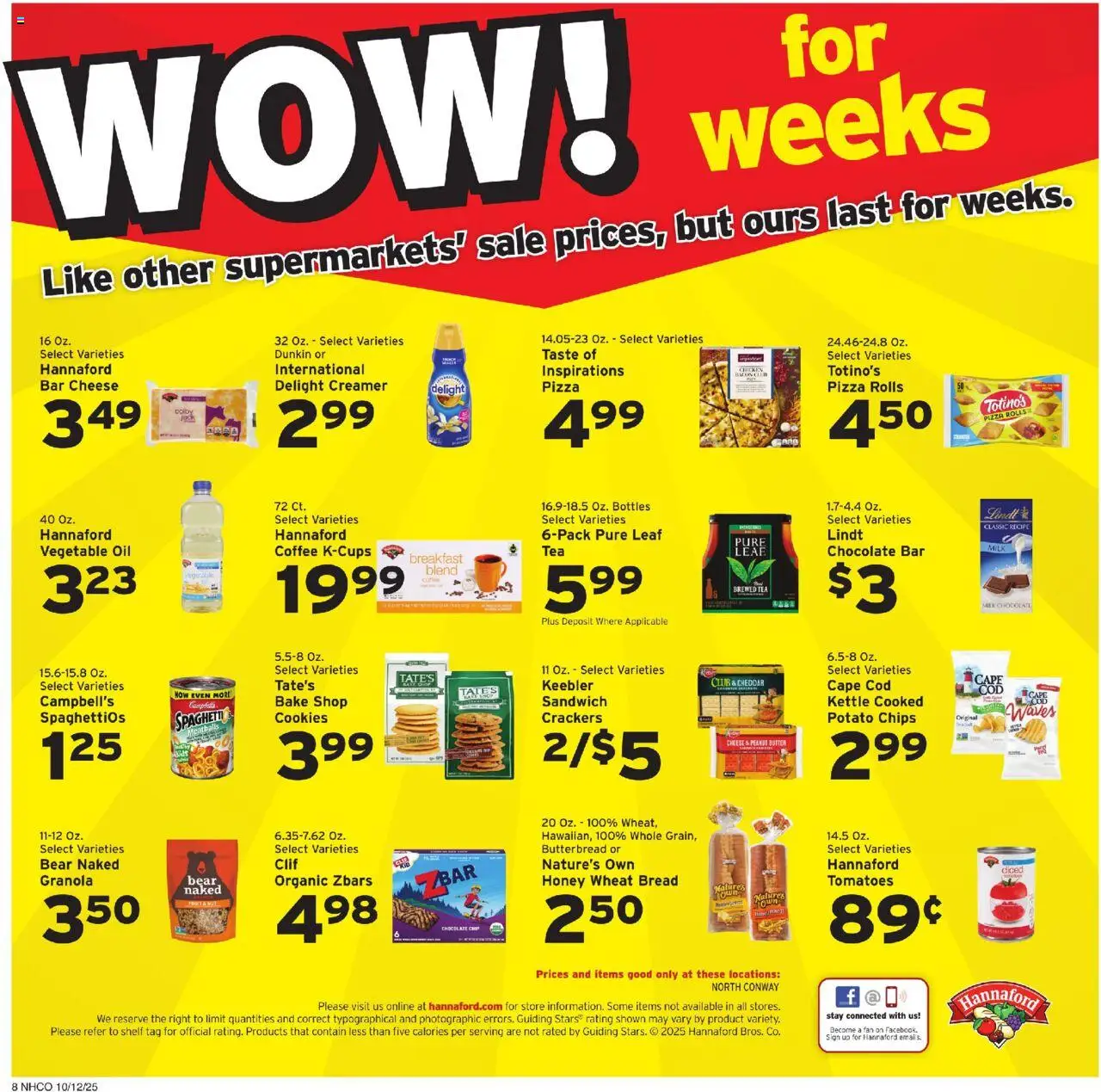 Hannaford Weekly Ad - valid from 12.10.2025 | Page: 8 | Products: Oil, Coffee, Chocolate, Chocolate Chip