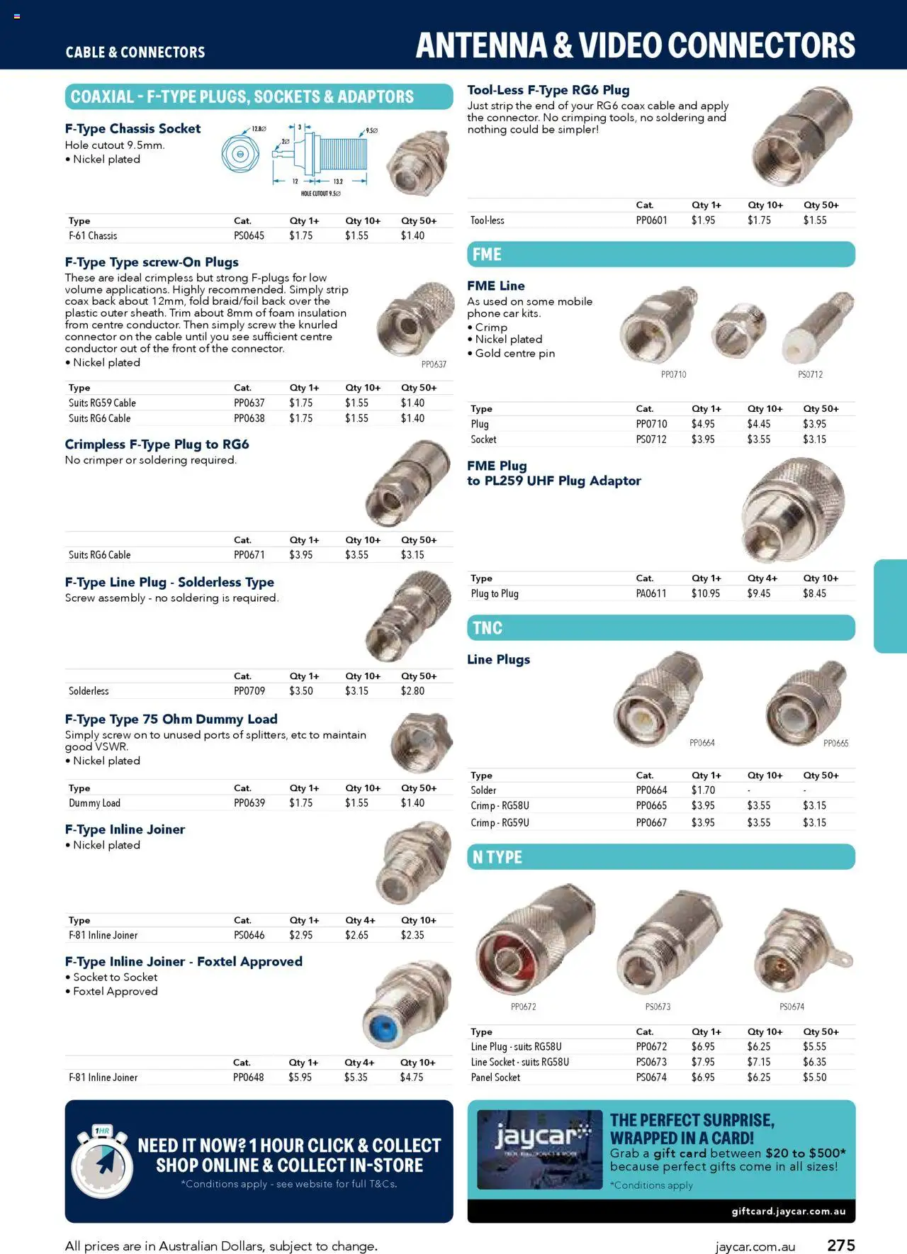 Jaycar catalogue - valid from 09.07.2025 | Page: 275 | Products: Socket, Phone, Cable, Strip