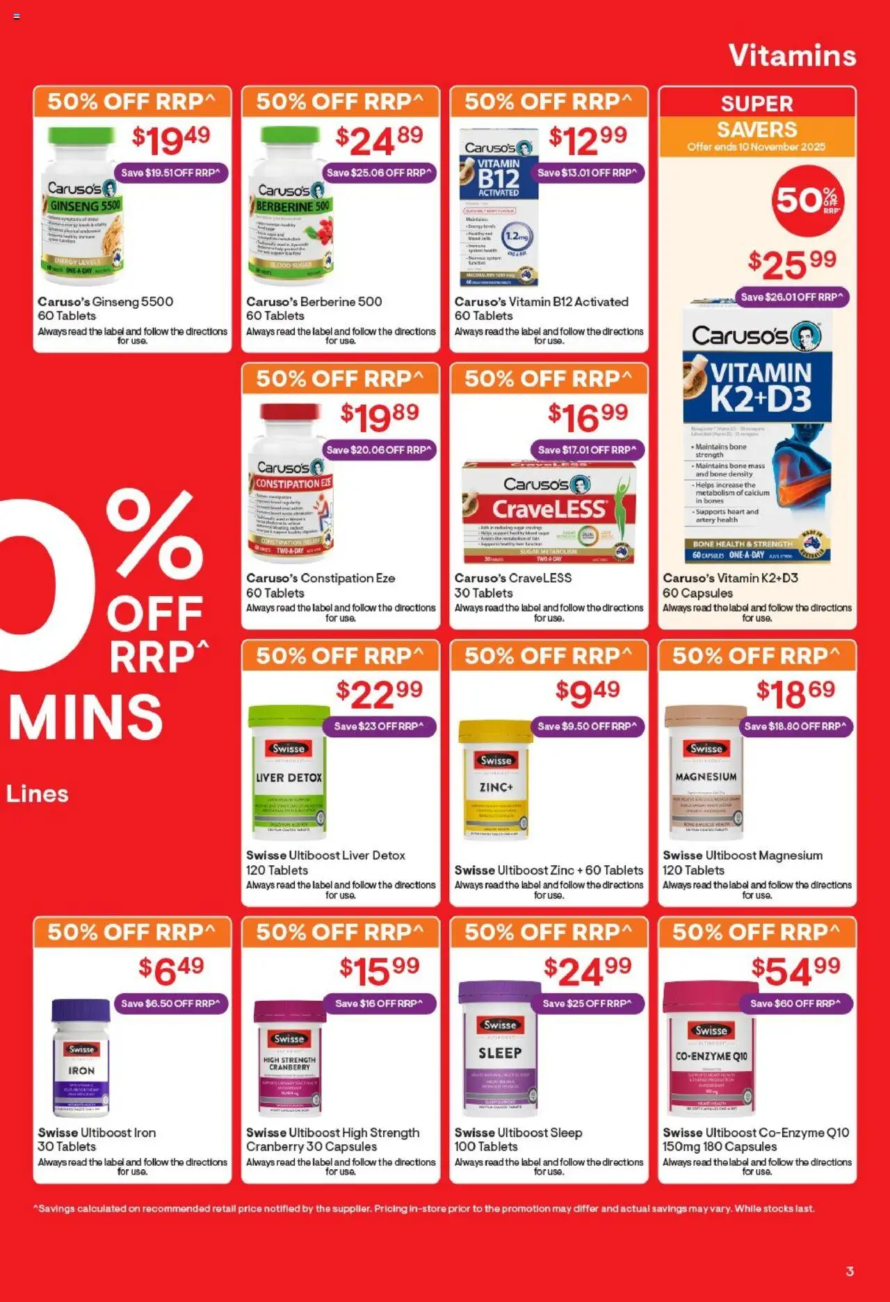 Discount Drug Stores catalogue - valid from 08.10.2025 | Page: 4 | Products: Sugar, Iron, Vitamin, Zinc