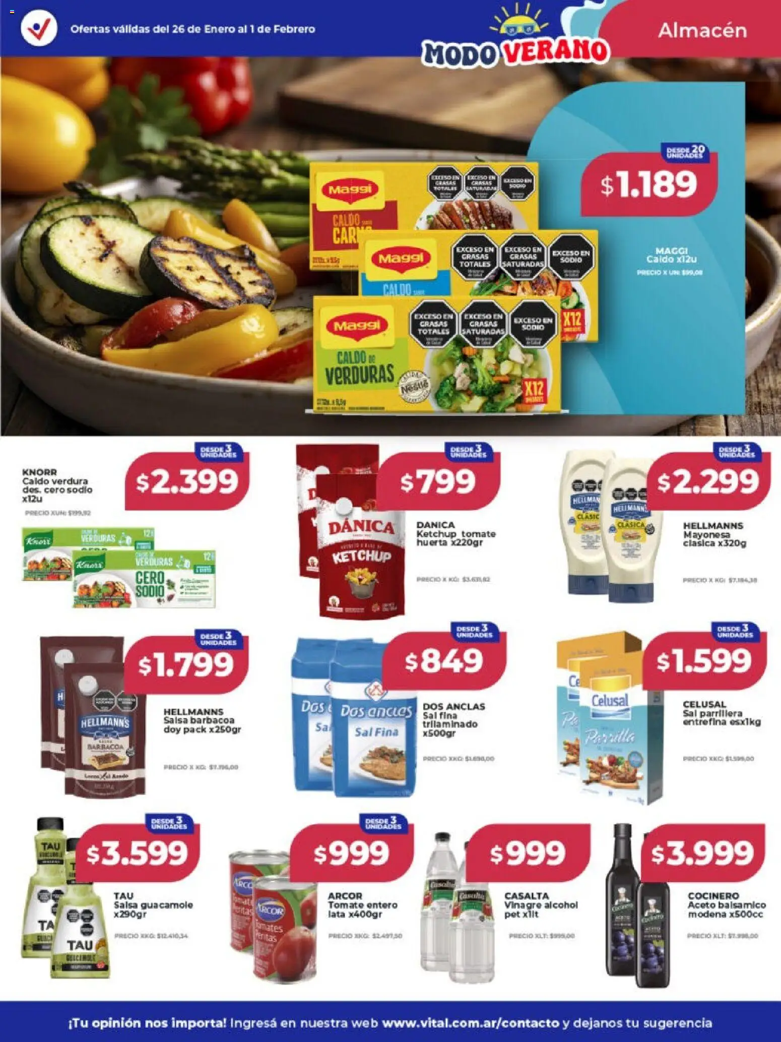 Vital - Ofertas - Neuquén │ válido desde el 26.01.2026 | Página: 10 | Productos: Parrilla, Vinagre, Aceto, Tomate