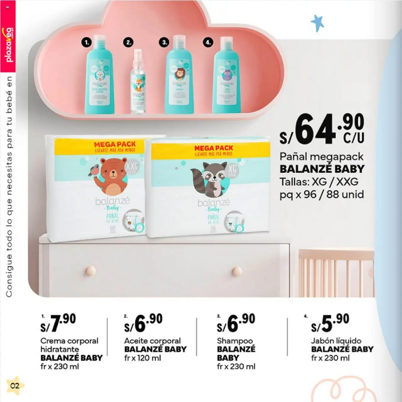 Catálogo Plaza Vea válido desde 20.10.2025 | Página: 2 | Productos: Shampoo, Jabón, Aceite, Crema