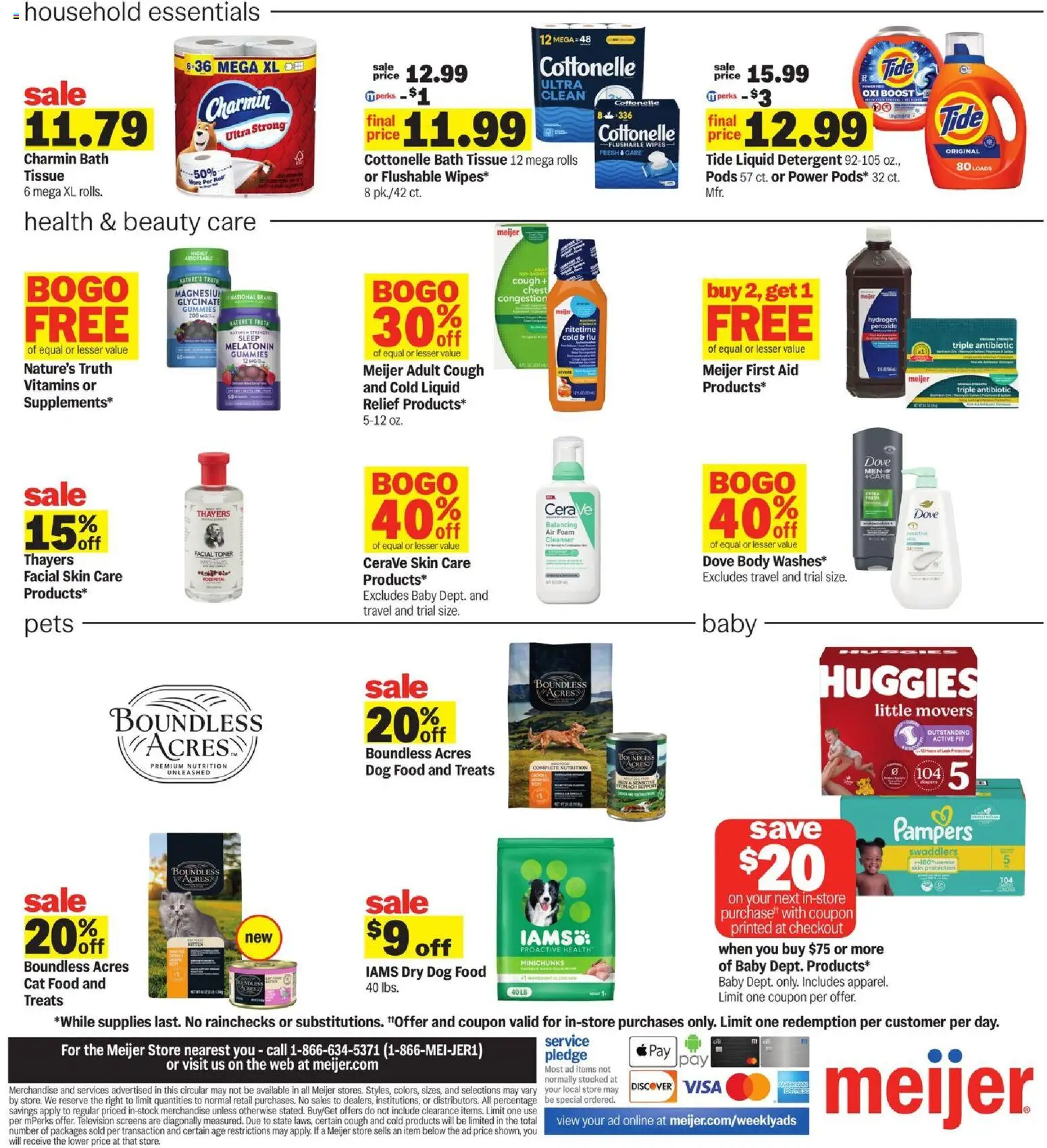 Meijer Weekly Ad - MI - valid from 29.10.2025 | Page: 4 | Products: Magnesium, Bath, Cat Food, Toner