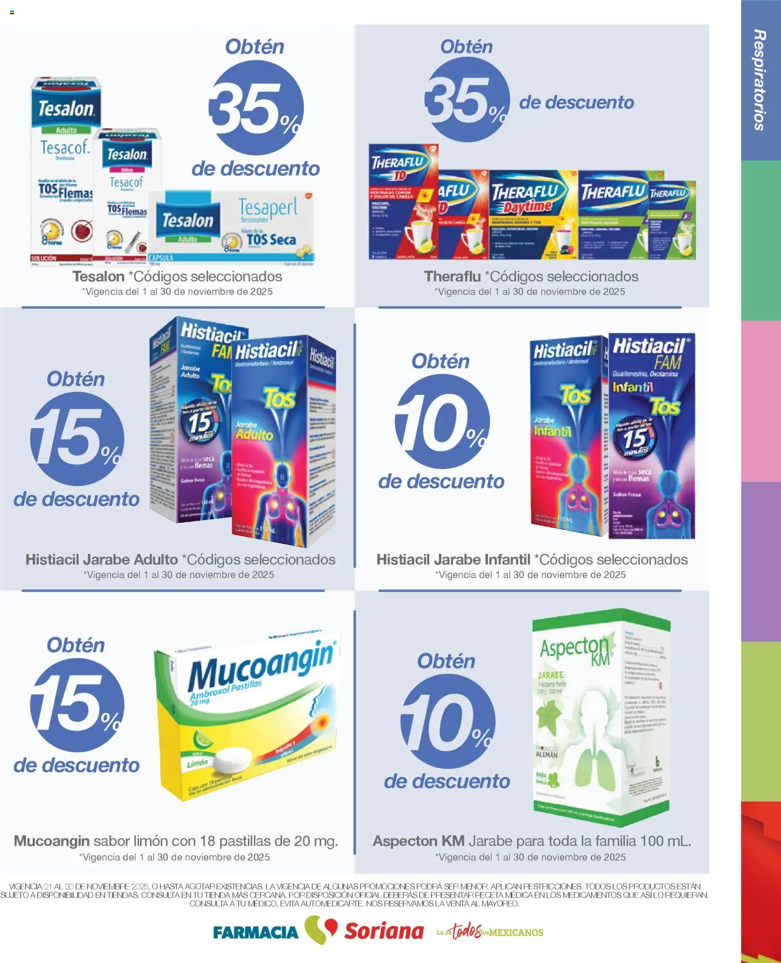 Nuevas ofertas de Soriana válidas en toda la República Mexicana desde el 01.11.2025. ¡Encuentra las mejores ofertas en Soriana - Folleto Farmacia Soriana Noviembre Mercado Nacional! | Página: 3 | Productos: Limón