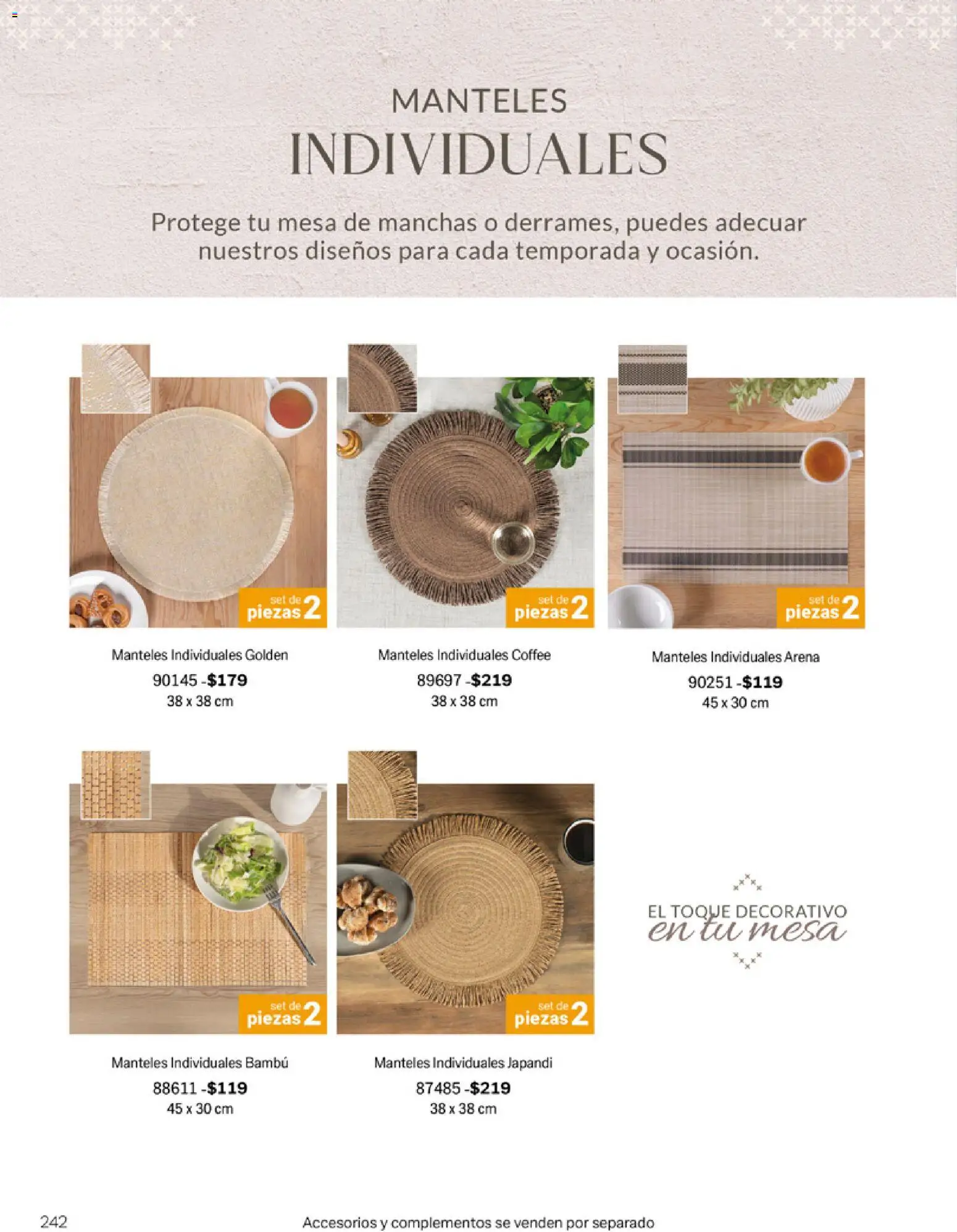 Nuevas ofertas de Vianney válidas en toda la República Mexicana desde el 06.03.2026. ¡Encuentra las mejores ofertas en Vianney catálogo Tu hogar, nuestra pasión! | Página: 244 | Productos: Mesa