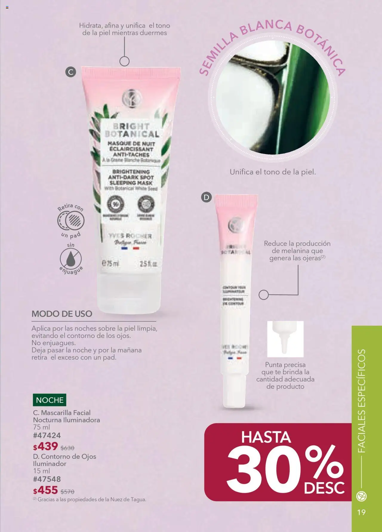 Nuevas ofertas de Yves Rocher válidas en toda la República Mexicana desde el 05.08.2025. ¡Encuentra las mejores ofertas en Yves Rocher - Campaña 11 2025! | Página: 19 | Productos: Iluminador, Contorno de ojos, Contorno, Mascarilla