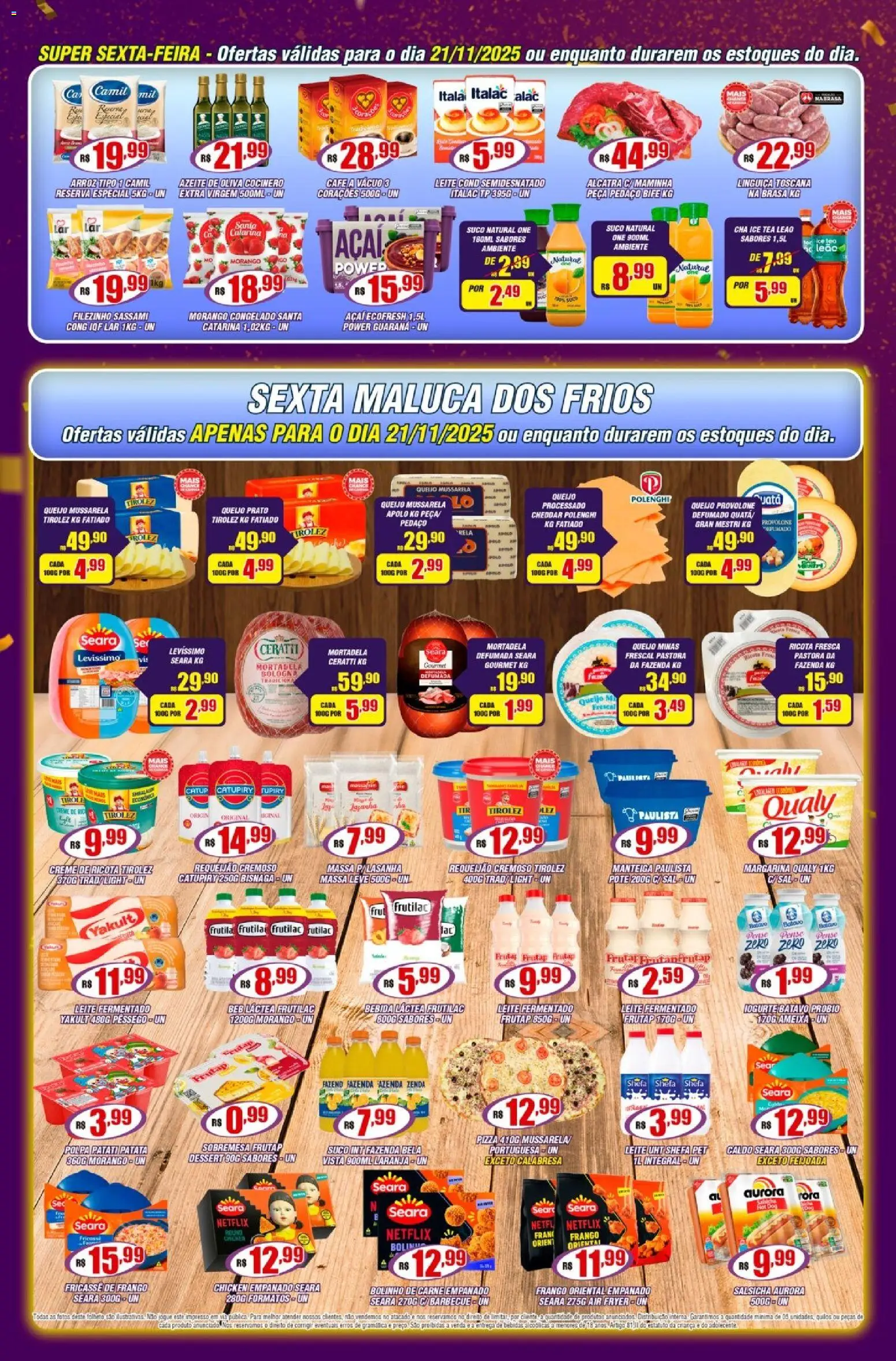 Violeta Supermercados Folheto - válido de 18.11.2025 | Página: 4 | Produtos: Pêssego, Ricota, Sal, Frango