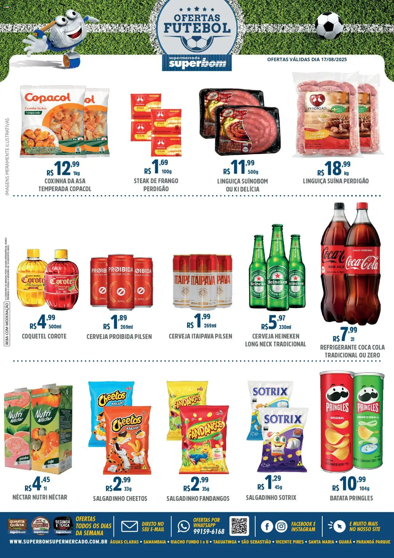 Superbom Folheto - válido de 17.08.2025 | Página: 1 | Produtos: Goiaba, Linguiça, Cerveja Heineken, Cheetos