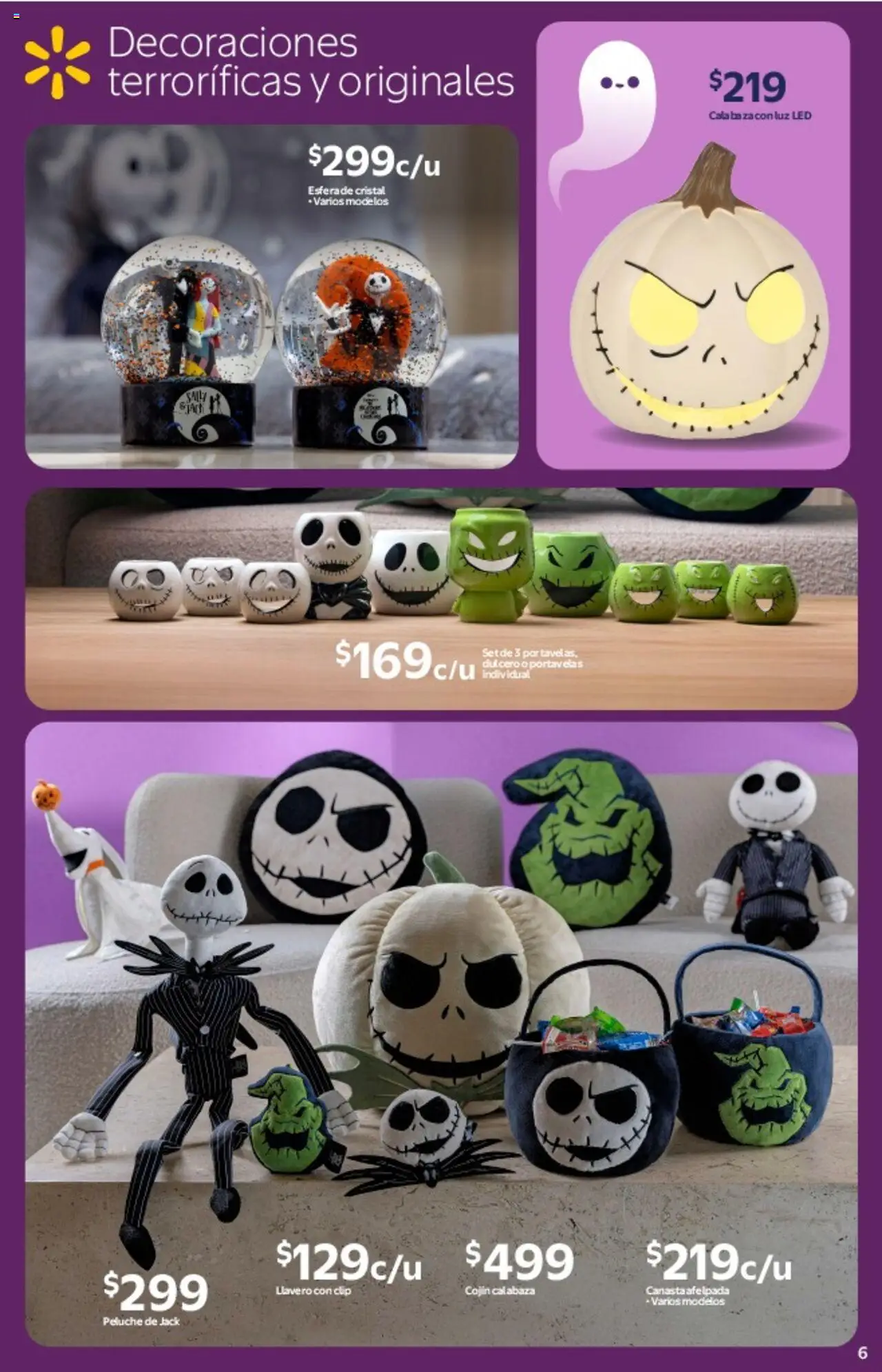 Nuevas ofertas de Walmart válidas en toda la República Mexicana desde el 14.10.2025. ¡Encuentra las mejores ofertas en Walmart - Folleto Halloween! | Página: 6 | Productos: Llavero, Canasta